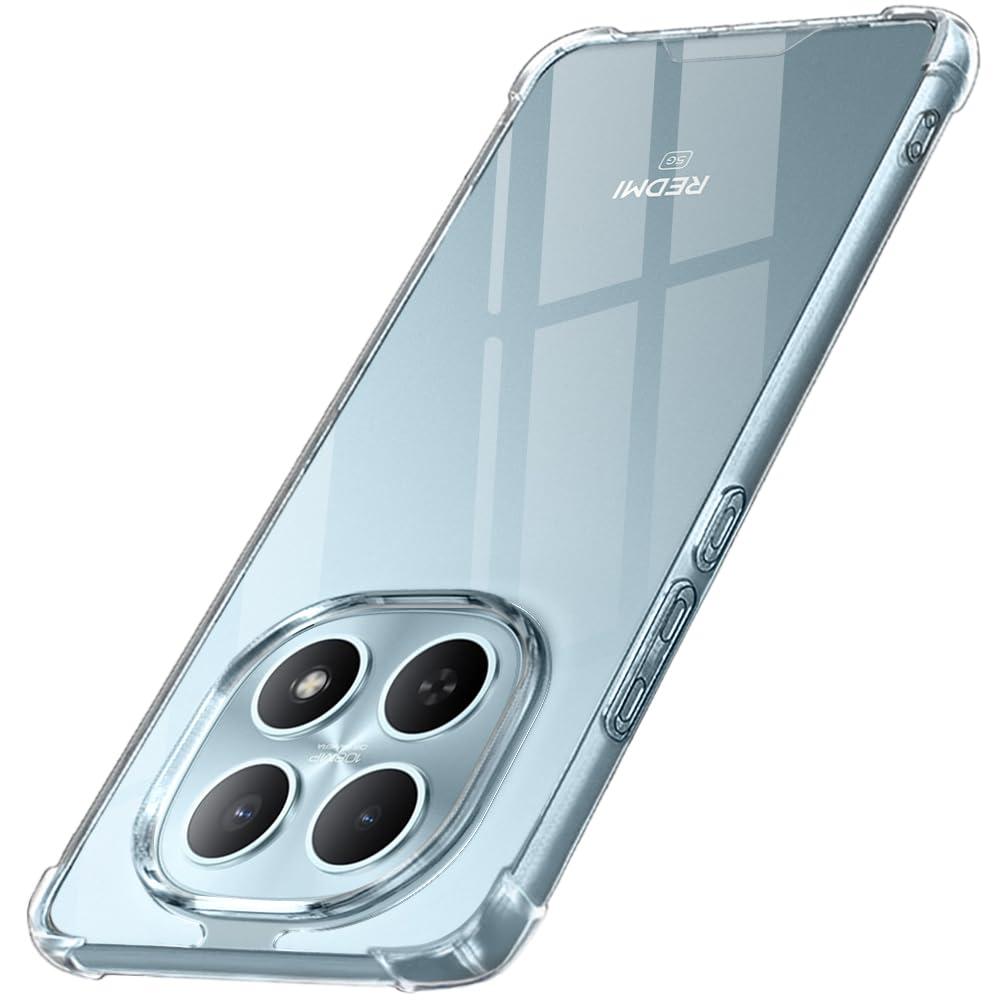 TheGiftKart Crystal Clear Back Cover Case for Redmi Note 15 / Note 15 SE/Poco M8 5G | 360 Degree Protection | Shock Proof Design | Transparent Back Cover Case (PC & TPU, Transparent Bumper)