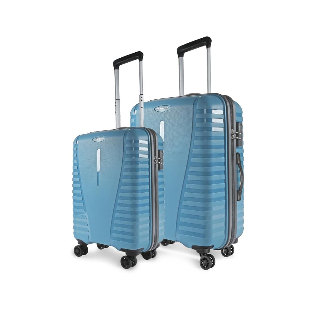 Aristocrat Airpro Set of 2 (Cabin+Medium) Trolley Bags, Teal Blue