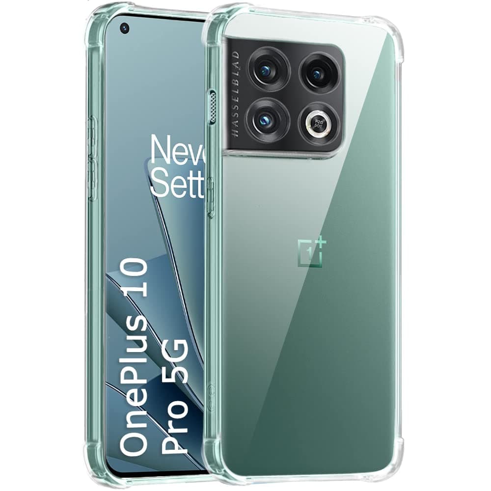 TheGiftKart Crystal Clear Back Cover Case for OnePlus 10 Pro 5G | Shock Proof 360° Protection | Hard Clear Back Cover Case for OnePlus 10 Pro 5G (PC & TPU, Transparent Bumper)