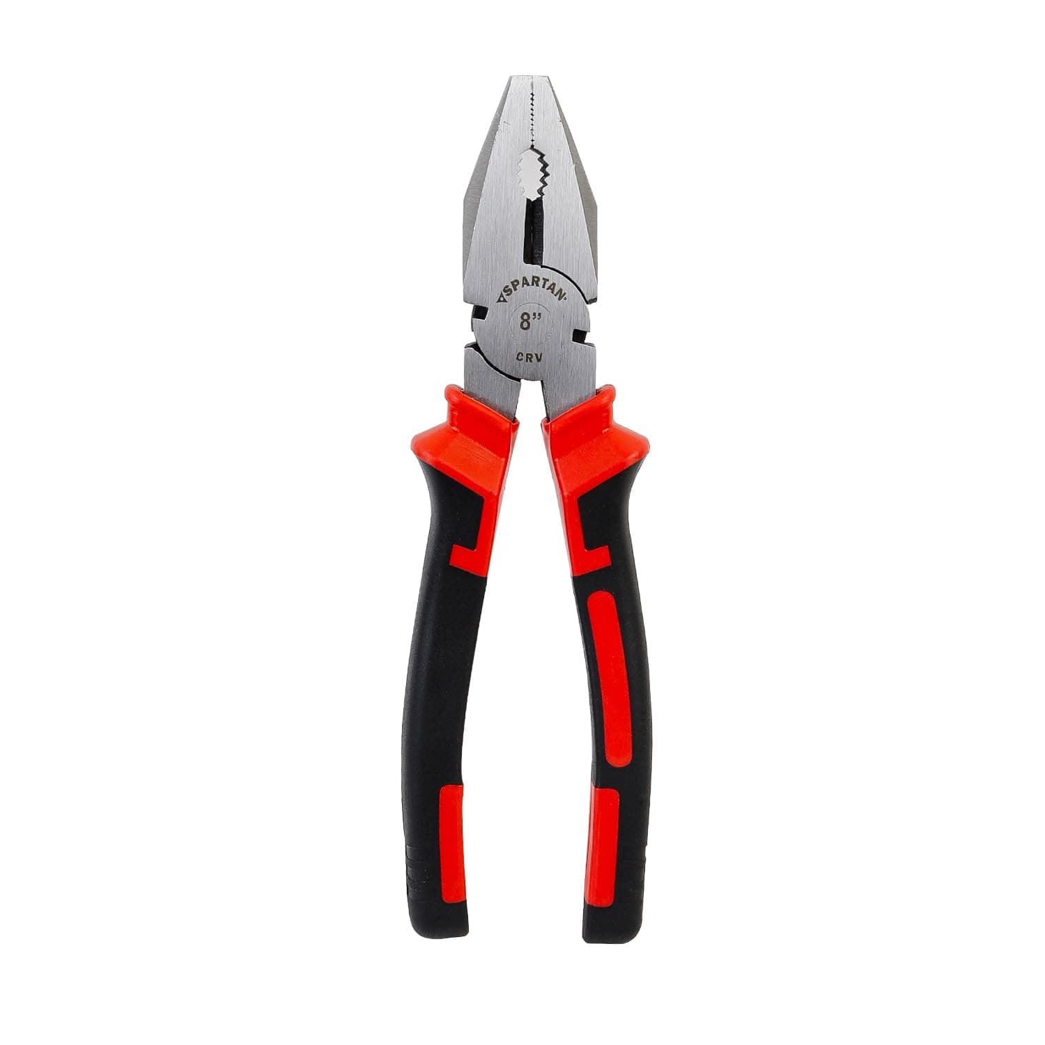 Spartan Combination Plier 8-inch for Home & Professional work Use as Electrical Work, Bending, Holding, Cutting & Pulling, etc | Hand Tool | Heavy Duty Cutting Pliers (Red & Black)