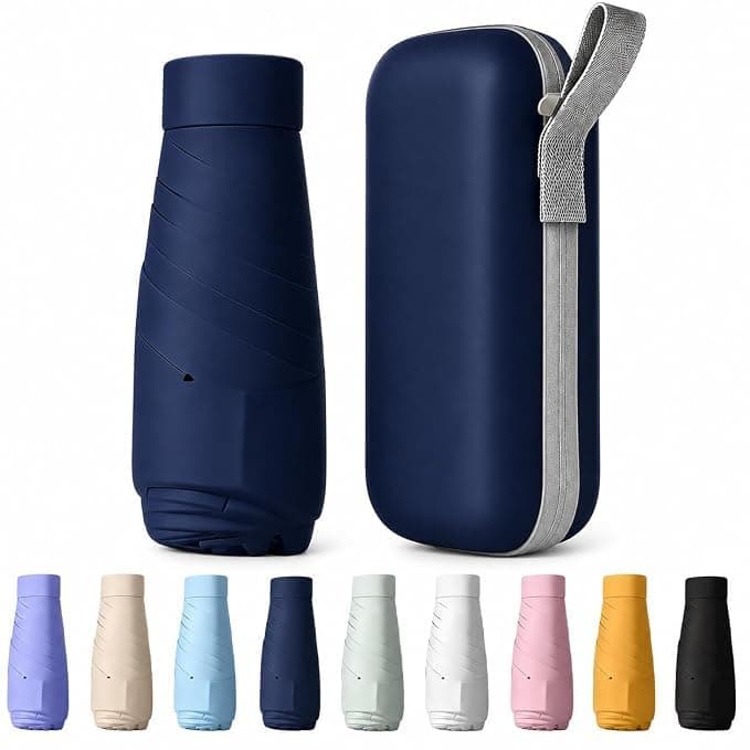 ๐ช๐ข๐ข๐ ๐ญ๐ฌ UV Travel ๐ ๐ถ๐ป๐ถ ๐๐ผ๐น๐ฑ๐ถ๐ป๐ด Ultra Compact pastel ๐จ๐บ๐ฏ๐ฟ๐ฒ๐น๐น๐ฎ with Case, Manual Open ๐ฒ ๐ฅ๐ถ๐ฏ๐ Lightweight ๐ฃ๐ผ๐ฟ๐๐ฎ๐ฏ๐น๐ฒ, Small Sun & Rain ๐ฃ๐ผ๐ฐ๐ธ๐ฒ๐ ๐จ๐บ๐ฏ๐ฟ๐ฒ๐น๐น๐ฎ for Men and Women- Use in ๐ฅ๐ฎ๐ถ๐ป & ๐ฆ๐๐บ๐บ๐ฒ๐ฟ (Navy Blue)