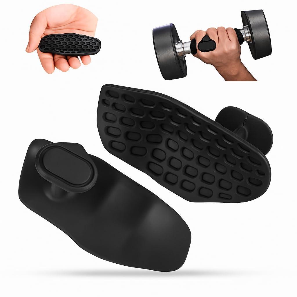 WEZOSHINET Gym Hand Grip–Anti-Slip Hand Grips for Gym, Rubber Grip Pads for Strength Training, Dumbbells, Workouts–Ergonomic Fingerless Design for Palm Protection