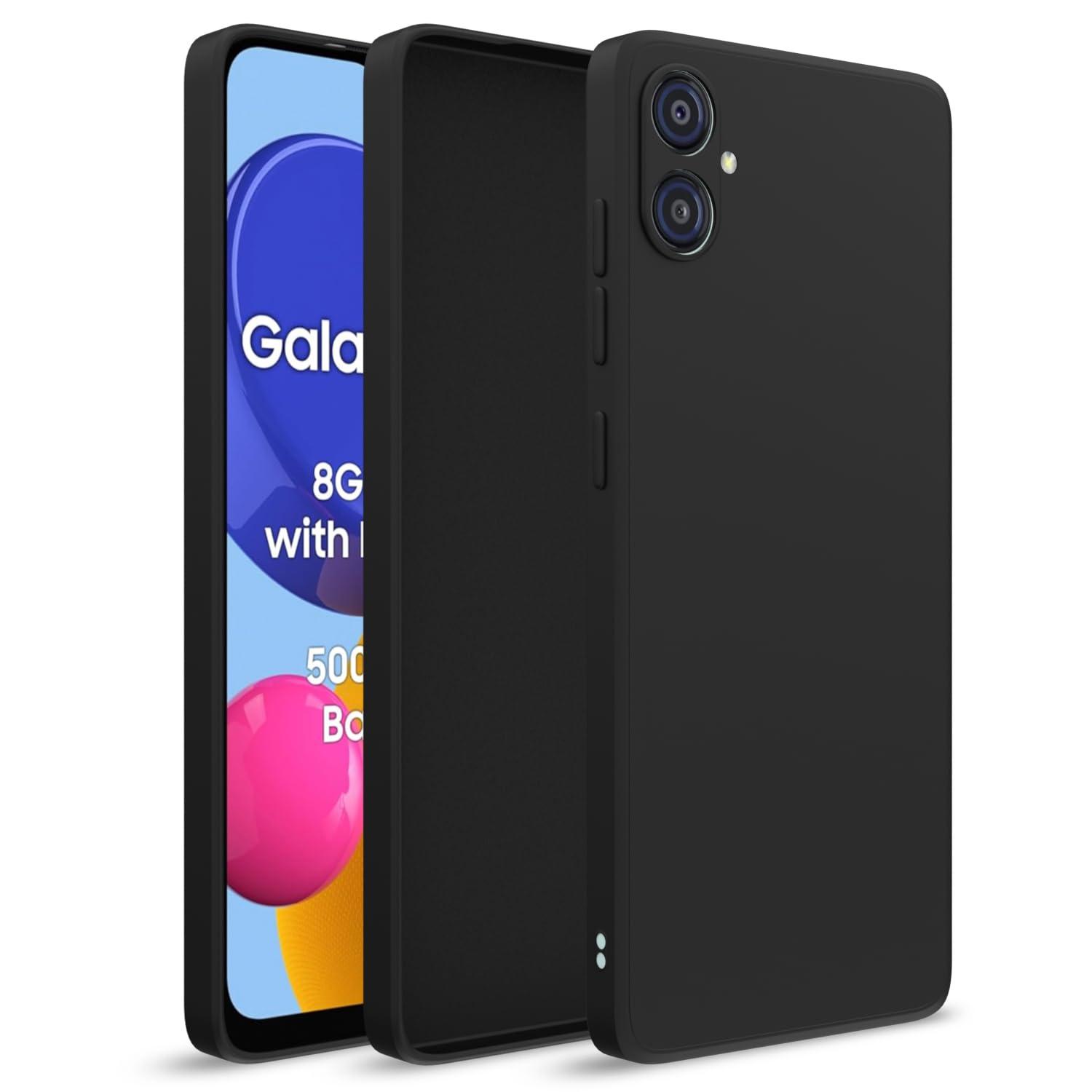 Pikkme Samsung Galaxy M04 / F04 / A04e Back Cover Soft Matte Liquid Silicone TPU | Camera Protection | Shockproof Slim Back Case for Samsung Galaxy M04 / F04 / A04e (Black)