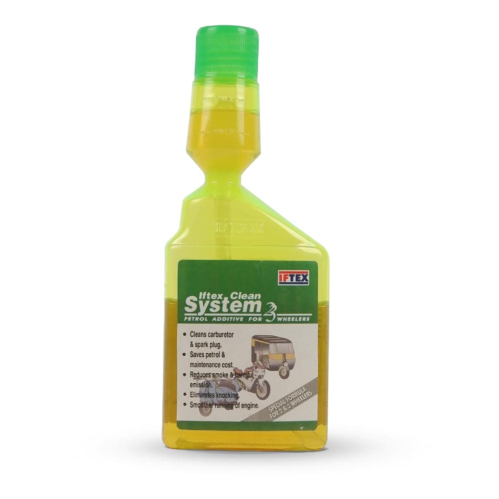IFTEX Clean System 2/3 e20 Fuel Additive for all Petrol Bike and Scooter, Petrol Fuel System and Injector Cleaner for cleaning deposits and Mileage Improvement for Petrol 2 wheelers (100 ml)