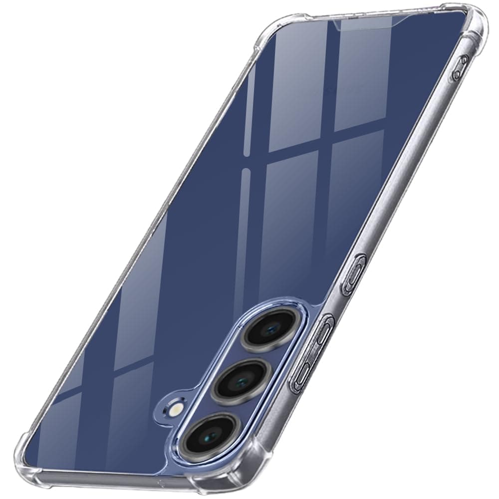 TheGiftKart Crystal Clear Back Cover Case for Samsung Galaxy S25 FE 5G | Shock Proof 360° Protection | Hard Clear Back Cover Case for Samsung Galaxy S25 FE 5G (PC & TPU, Transparent Bumper)