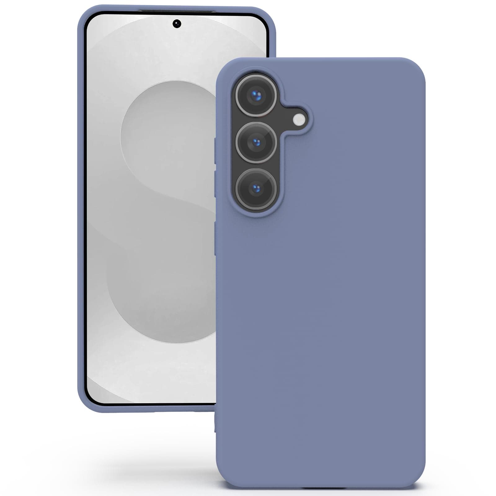 YATWIN Silicone Back Case for Samsung Galaxy S25 Plus, Soft-Touch Phone Back Cover for Samsung Galaxy S25 Plus - Lavender Grey