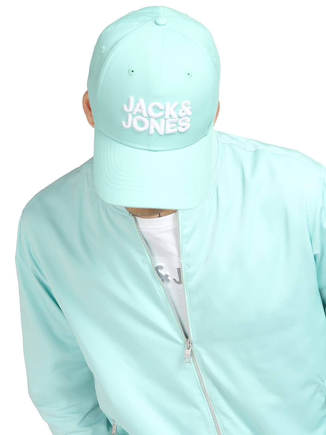 JACK & JONES Men's 100% Cotton JAC Jack & JonesCORE Baseball Cap Misty Jade ONE