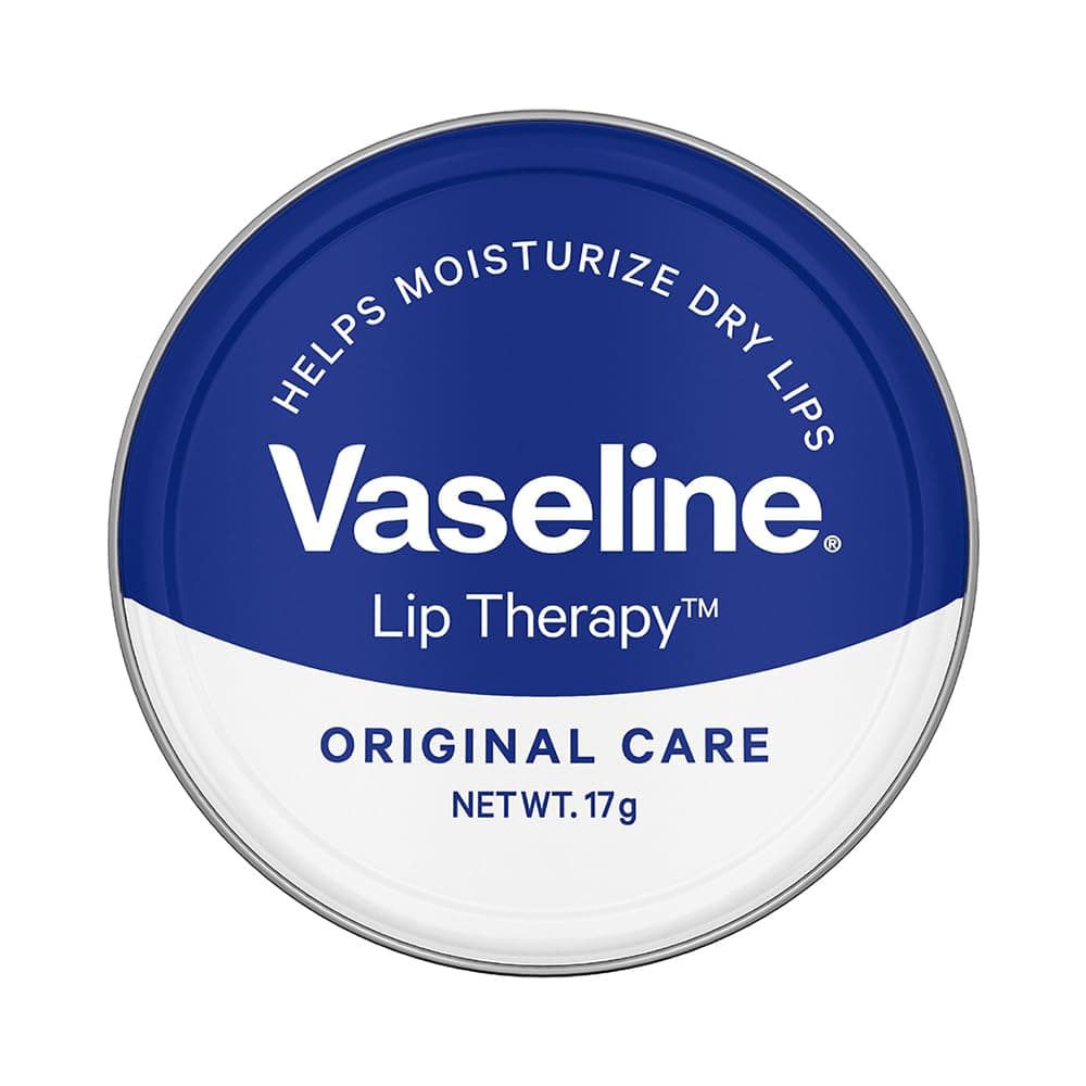 Vaseline Lip Tins Original Care, 17g | Infused with Vitamin E to Hydrate & Moisturize Dry Lips Transparent