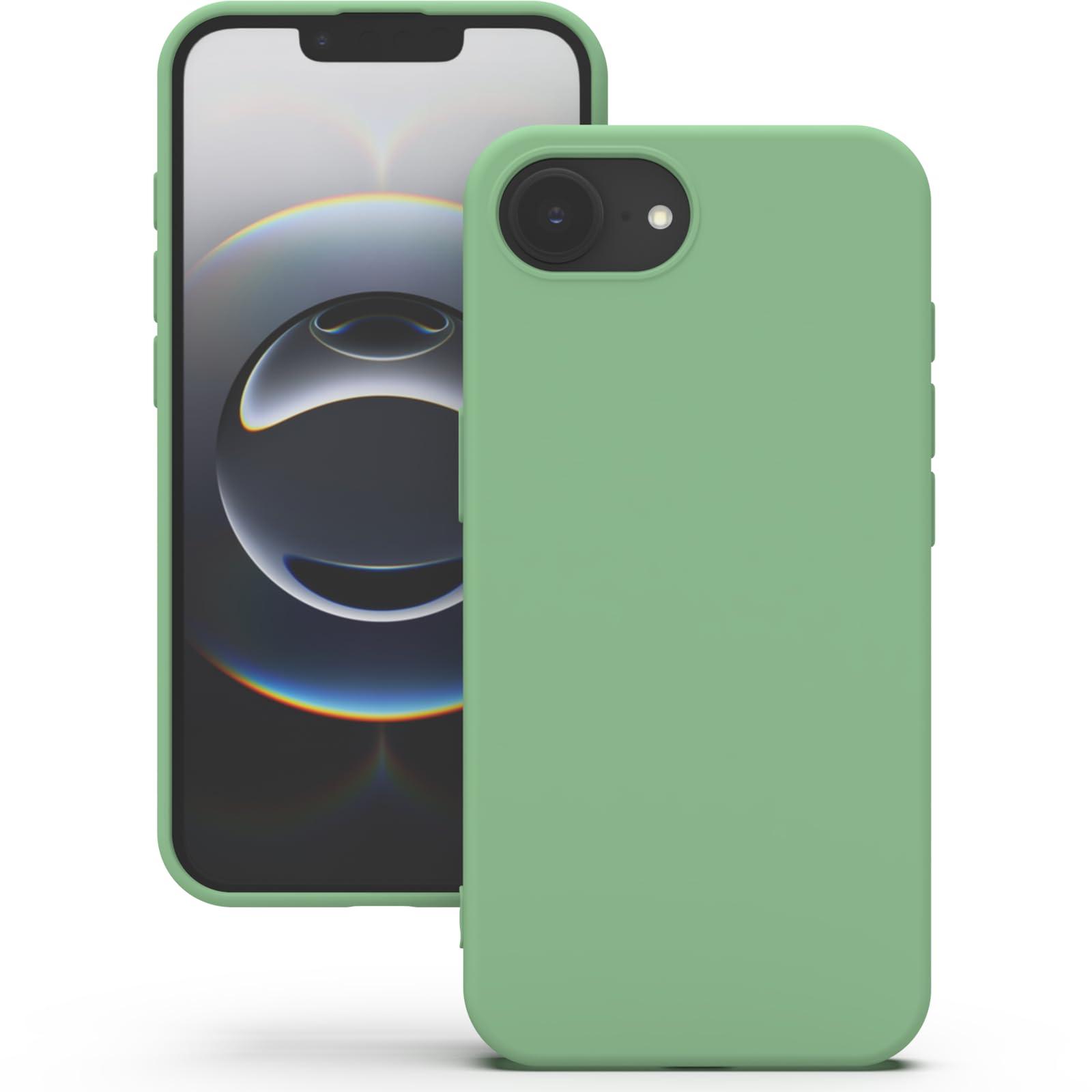 YATWIN Silicone Back Case for iPhone 16e, Soft-Touch Phone Back Cover for Apple iPhone 16e - Mint Green