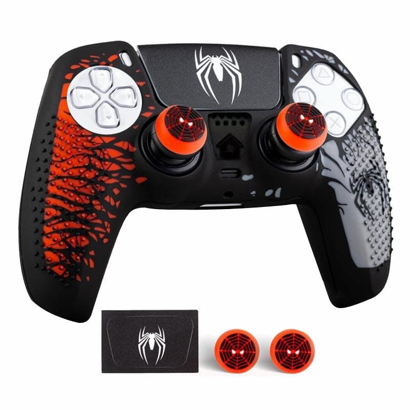 CERLINK Silicone Controller Cover Compatible with PS5, Anti Slip Protective Case Sleeve Thumb Grip Caps, Joystick Protectors Kit Accessories - Pack of-1