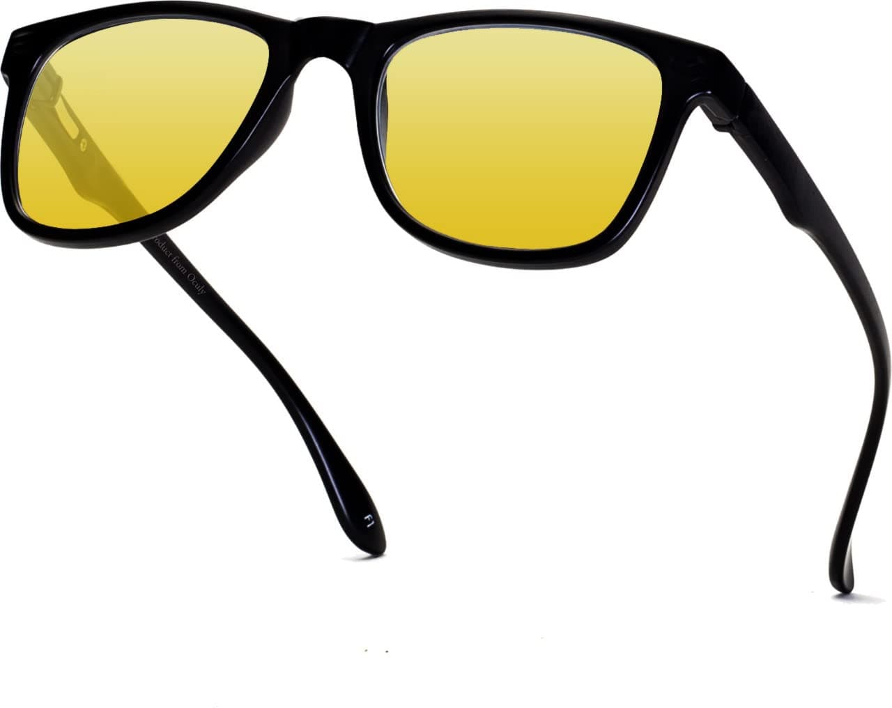 OCULY HD Day Night Vision Men Yellow anti glare glasses Safty goggles for Driving Car bike | Eye Protection headlight, 52