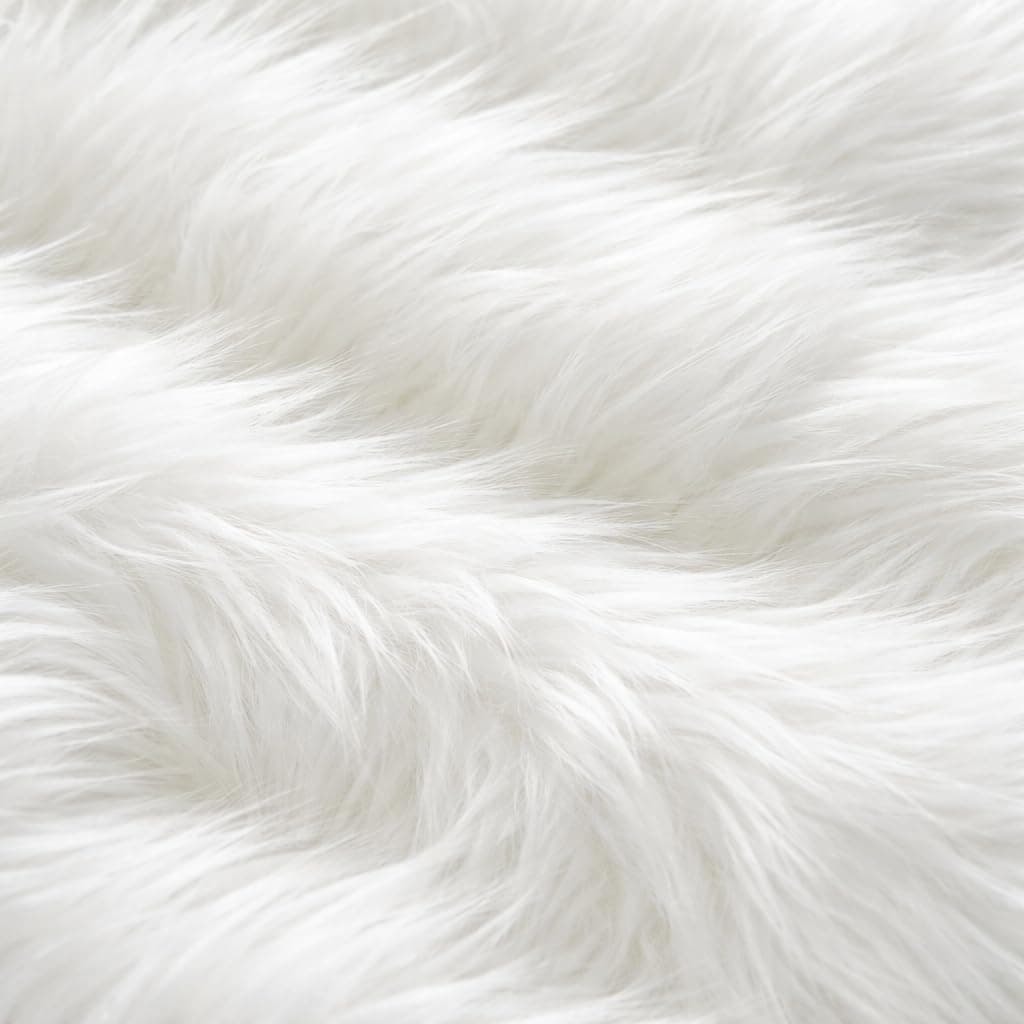 Prokart Soft Faux Fur Fabric Cloth – 60 Inch Wide Pana | Fur Fabric Decorative Cloth for Crafting Soft Toys, Fancy Dress, Baby Photoshoot, Wedding Mandap & Party Décor (White, 1 Mtr)
