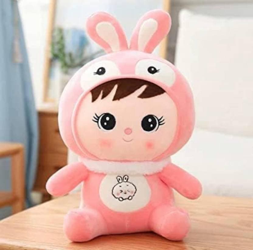 HUG 'n' FEEL SOFT TOYS (30cm, Pink | Soft Plush Doll Toy with Rabbit Ear, Teddy Bear, Best Gift Toy and Pillow for Kids, Girls and Adults | Valentines