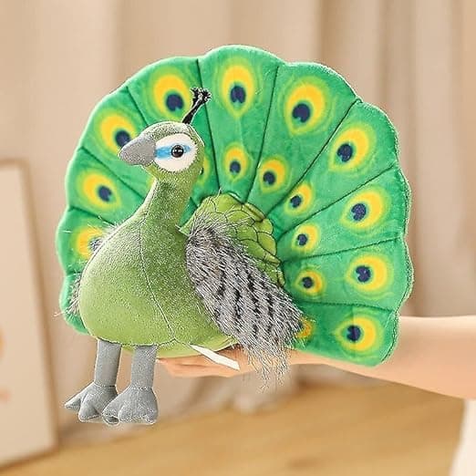HUG 'n' FEEL SOFT TOYS Beautiful Peacock Bird Soft Stuffed Plush Toy for Kids Boys & Girls Birthday Gift (Size: 30 Cm; Color: Green)
