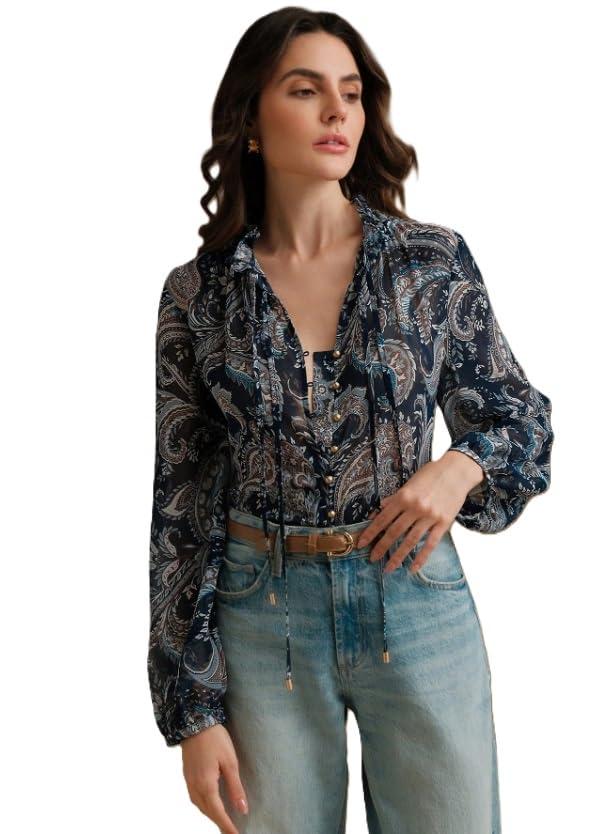 Zurity Women Shirt || Shirt for Woman || Top for Women (S-03-BLUE-XL)