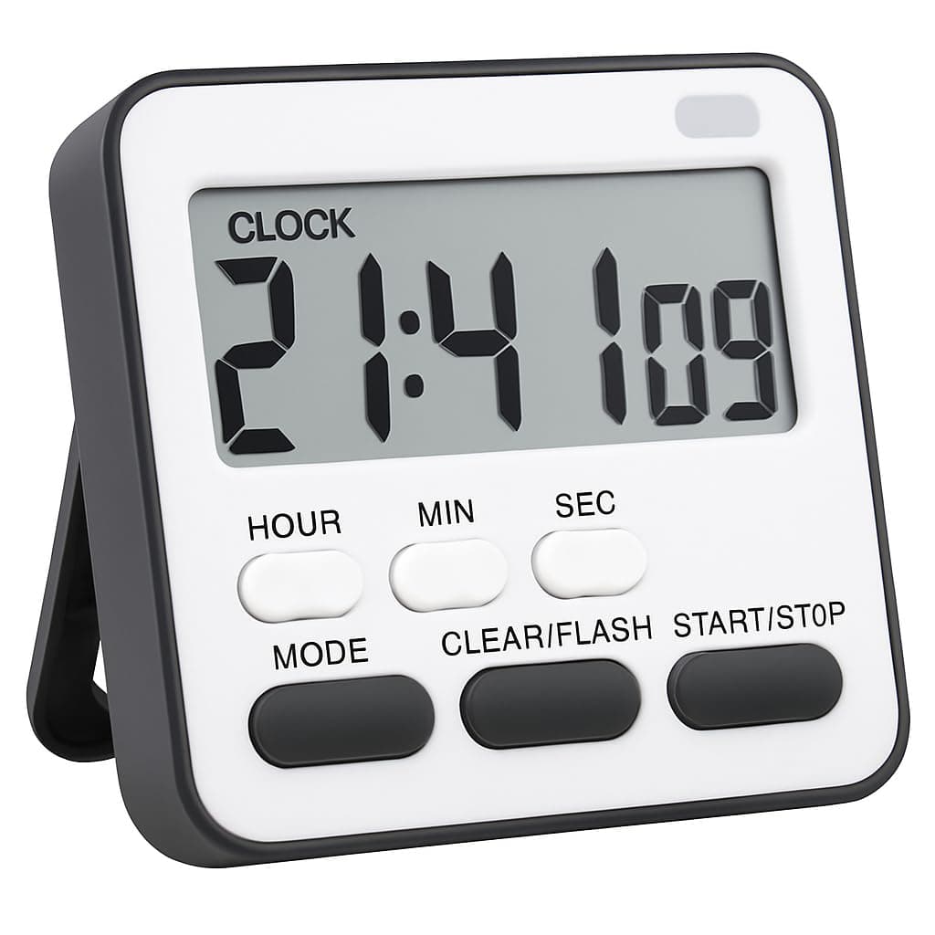 AERYS Digital Kitchen Timer&Stopwatch with 1Year Warranty,Large Digit Countdown,Loud Alarm Clock with Back Magnetic Retractable Stand for Cooking,Baking,Study Table,Office,Gym,Athlete,Student