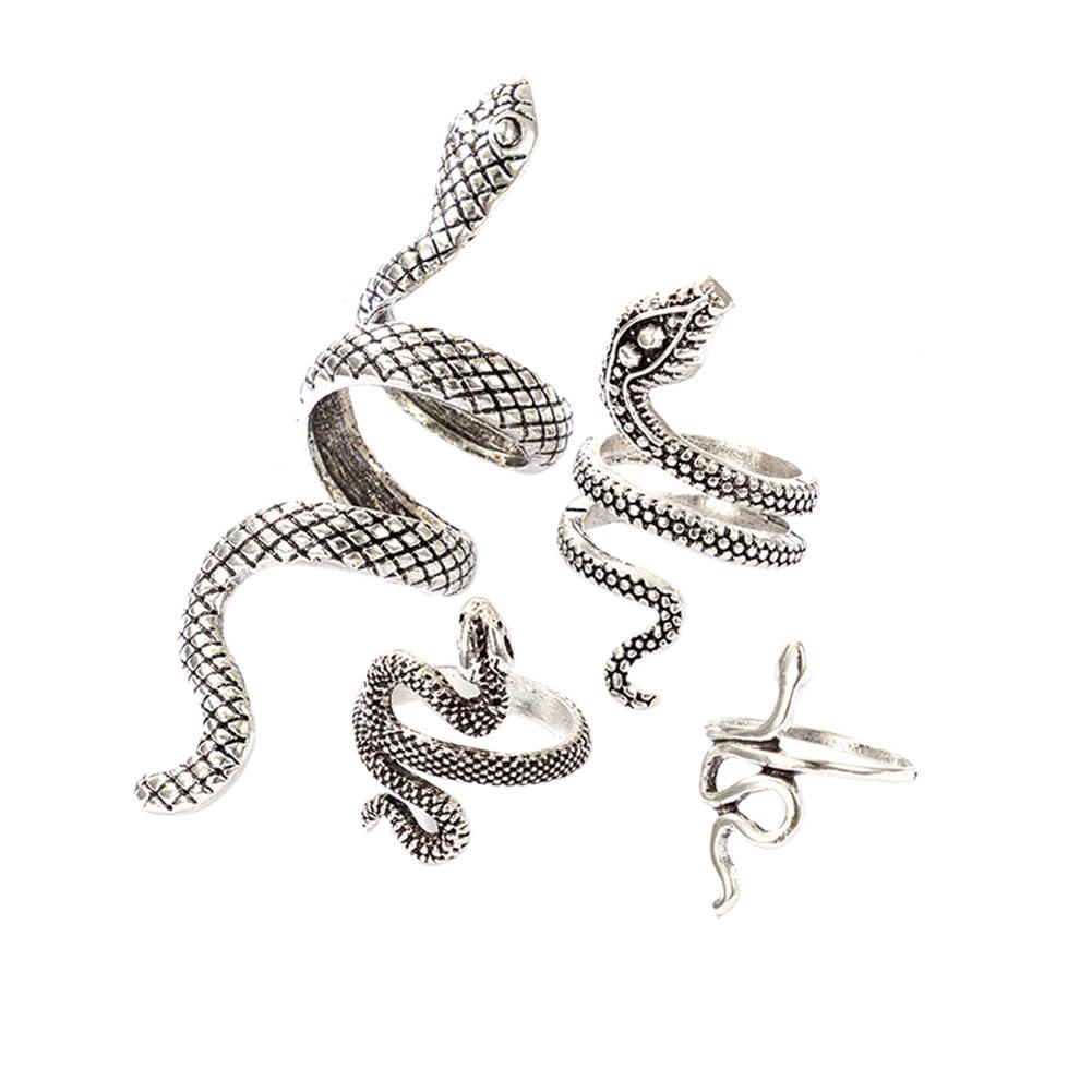 Shining Diva Fashion Stylish Rings for Women and Girls - Set of 4 (Silver) (rrsd14680r)