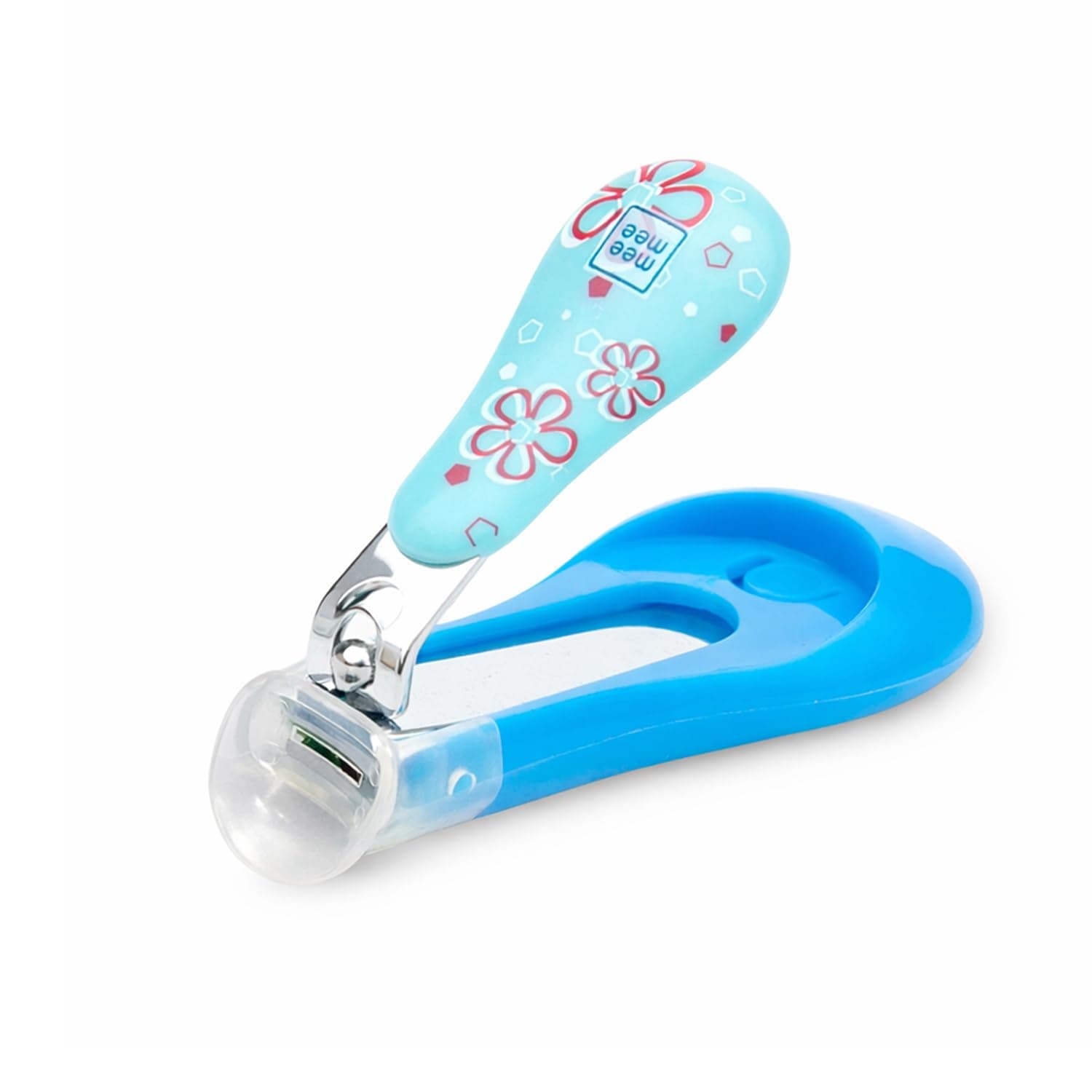 Mee Mee Protective Baby Nail Clipper with Skin Guard, Blue, Safe & Precise Nail Cutting Tool for Babies, Pack of 1