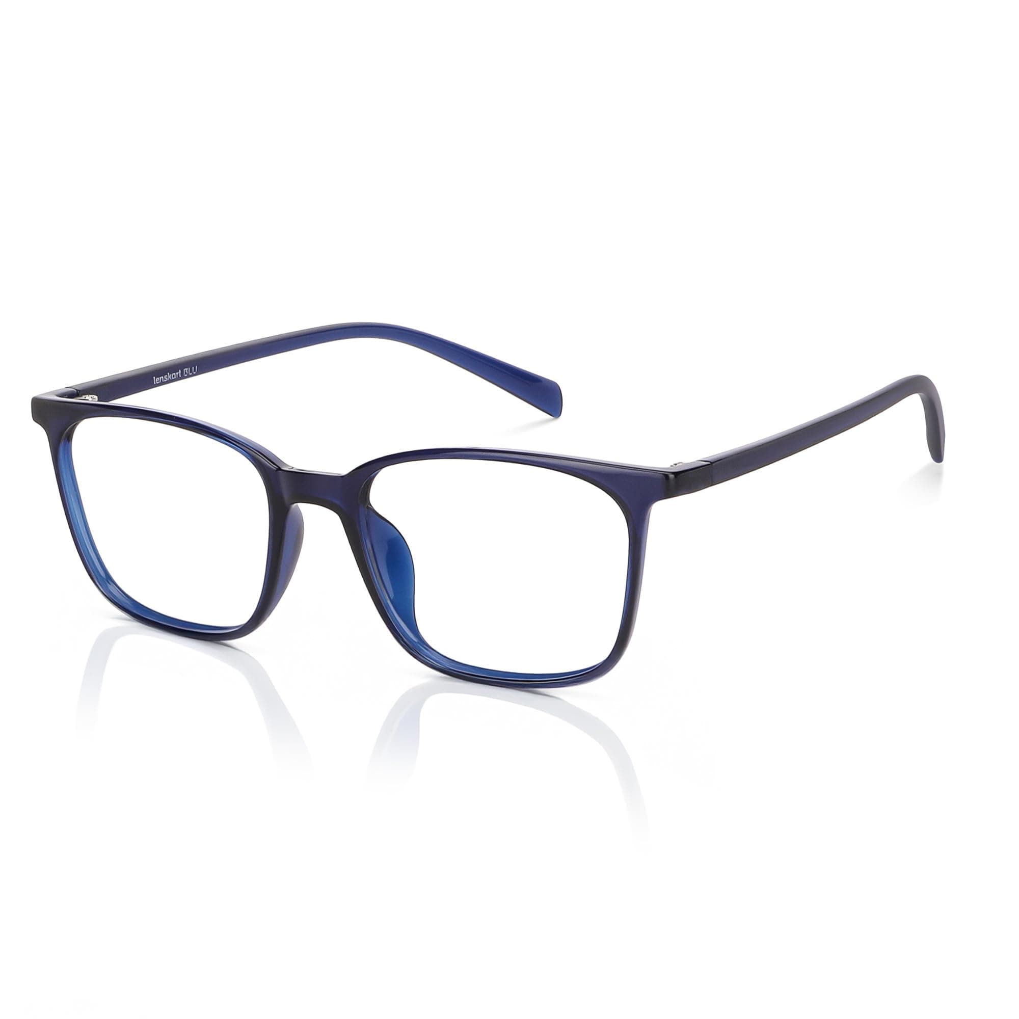 LENSKART BLU | Zero Power Blue Cut Computer Glasses | Gaming Glasses | Anti Glare, Lightweight & Blocks Harmful Rays | UV Protection Specs | Men & Women | Medium | LB E13526