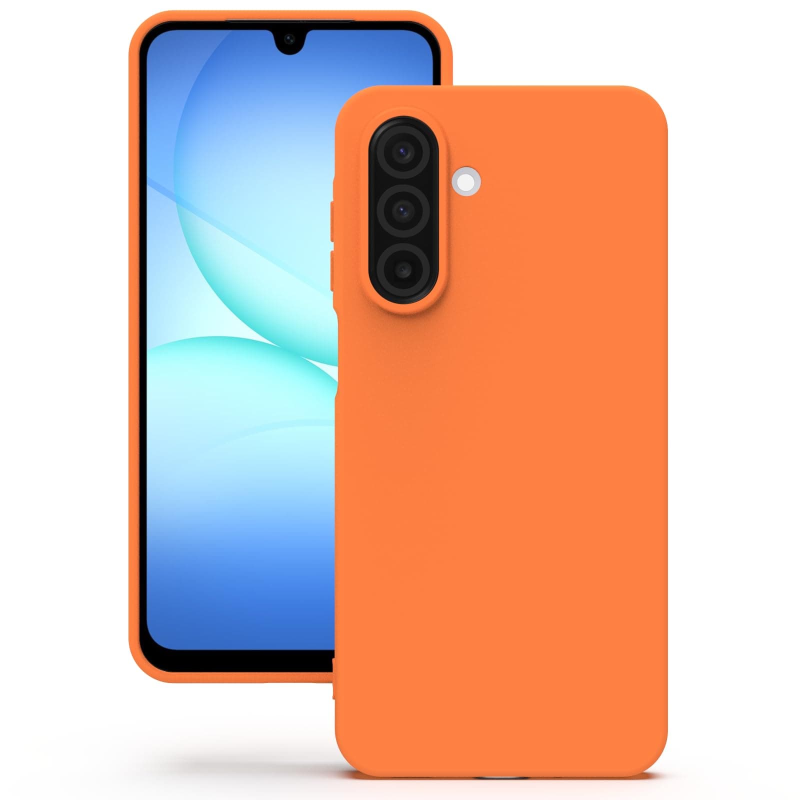 YATWIN Silicone Case for Samsung Galaxy A17 4g/5g, Soft-Touch, Shockproof, DustProof, Antiskid Phone Cover for Samsung Galaxy A17 4g/5g - Orange