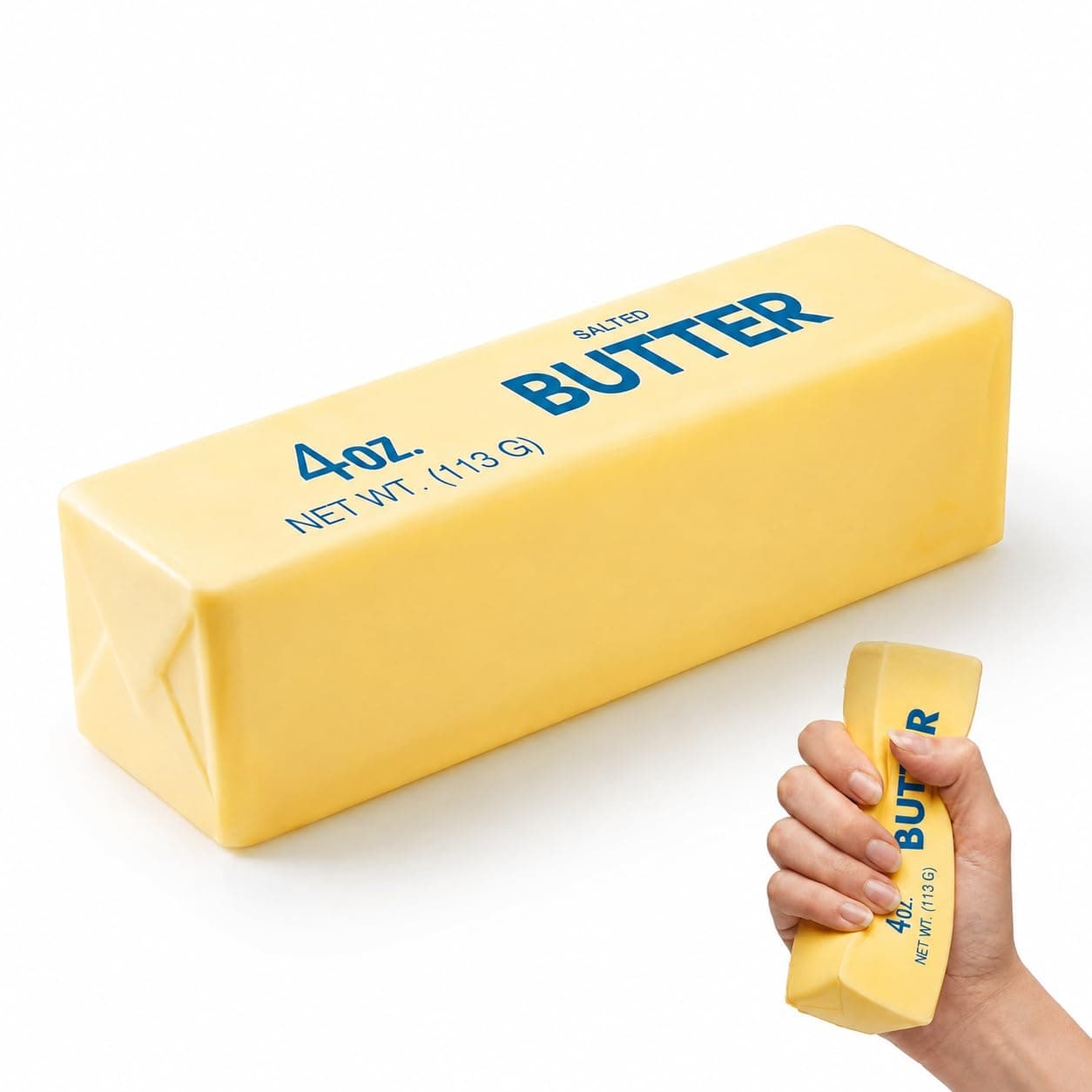 SATYAM ENTERPRISE Butter Squishy Squeeze Toy, Realistic Butter Stick Fidget Toy with Soft Slow Rising Texture, Sensory Desk Toy for Kids, Teenagers and Adults, Do Not Tear, Stretch or Pull