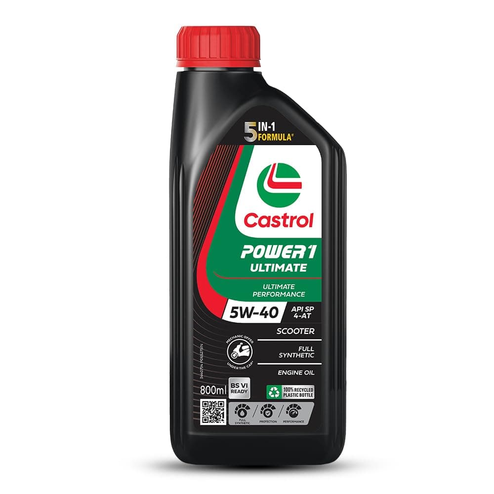 Castrol POWER1 Ultimate 5W-40 Full Synthetic Engine Oil for Scooters 0.8L