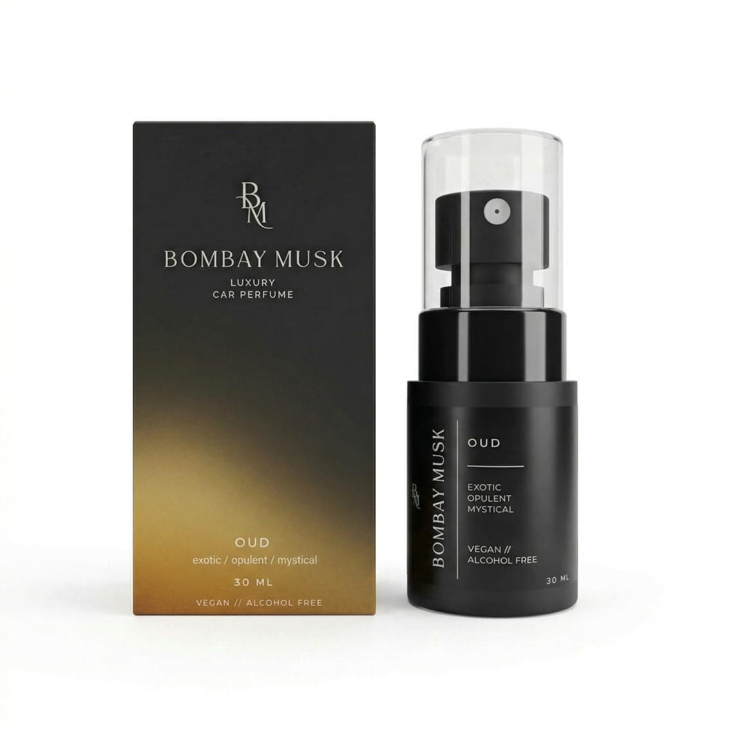 Bombay Musk Oud Luxury Car Perfume | Long Lasting Car Fragrance & Car Freshener | Alcohol Free & Plant Based | 60+ Days | 200+ Sprays | Perfume for Car