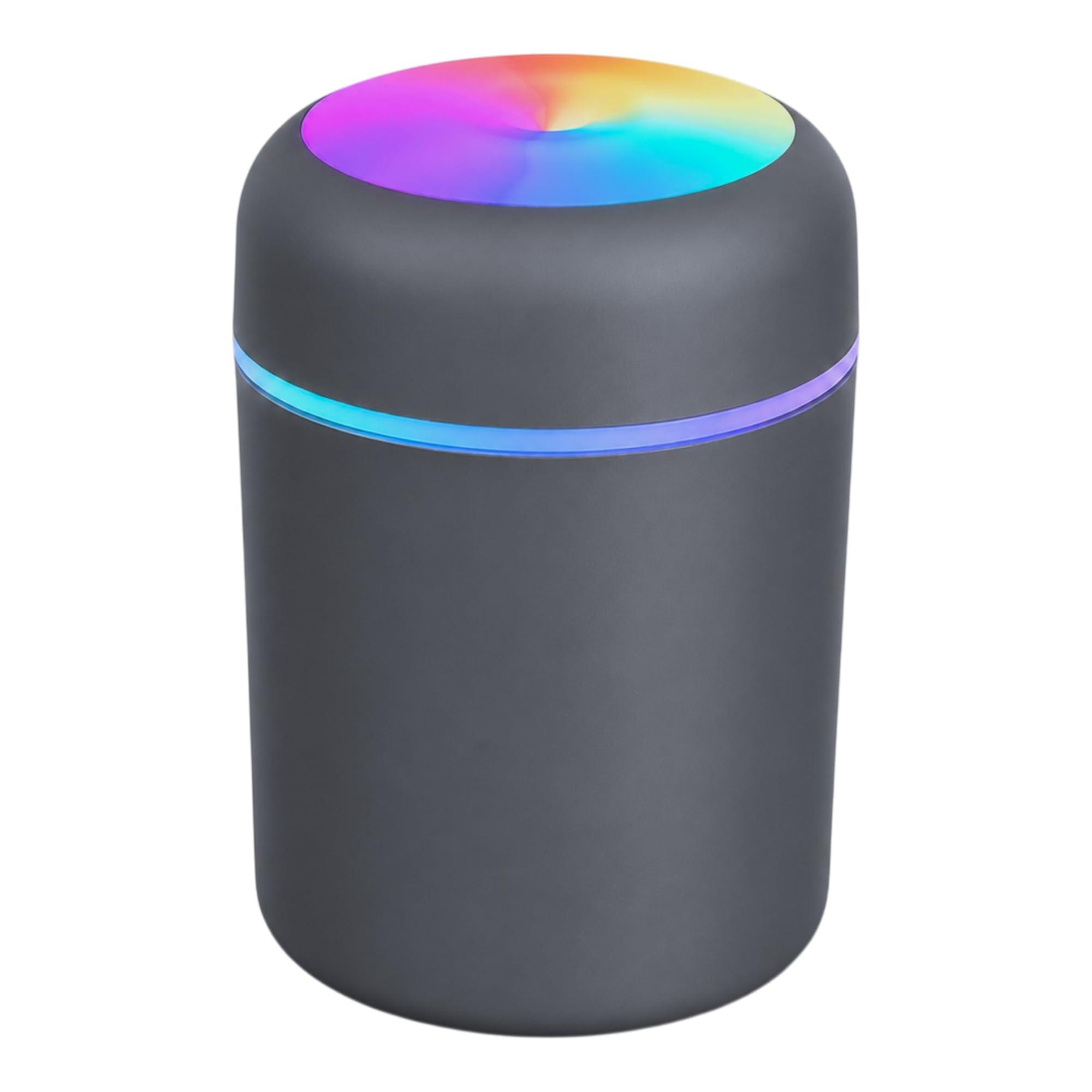 SELLER ZONE Humidifier With Colorful Light For Room, Bedroom, Office, Car (Grey), 300 ML