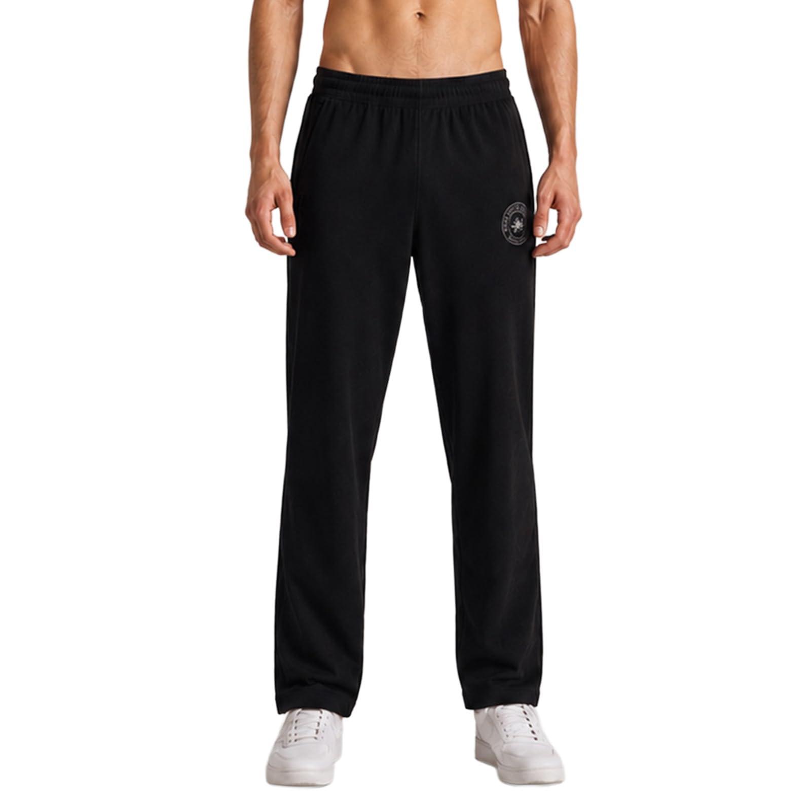 Pepe Jeans Men's Solid Cotton Poly Regular Fit Track Pants | Relaxed Athleisure Sportswear for Gym & Leisure Wear | Durable Poly Cotton Blend | Adjustable Elastic Waist with Drawstring | Dual Pockets