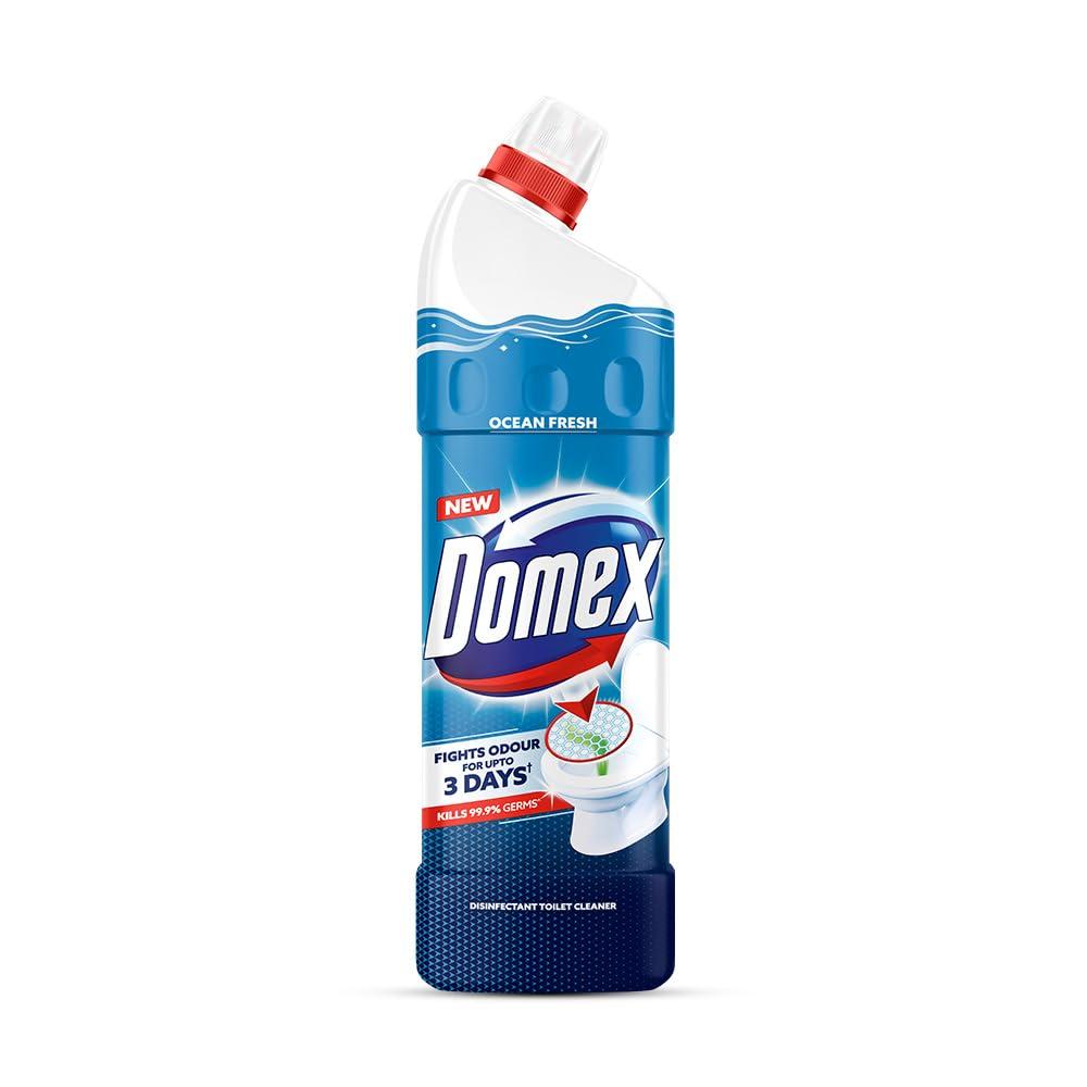 Domex Fresh Guard Disinfectant Toilet Cleaner Liquid|| Ocean Fresh|| 1 L| Freshness for 100 Flushes