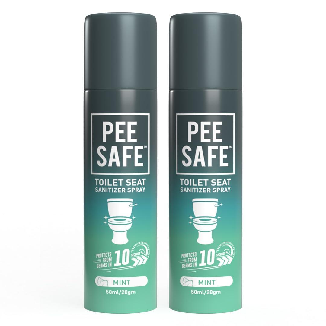 Pee Safe Toilet Seat Sanitizer Spray | Mint 50ml - Pack 2