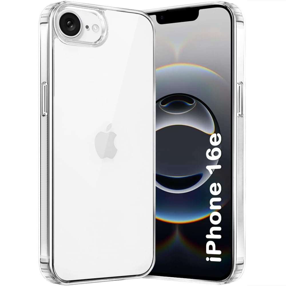 TheGiftKart Ultra-Hybrid Crystal Clear Back Case Cover for iPhone 16e | Shockproof Design | Hard Back Cover Case for iPhone 16e (PC & TPU, Transparent)