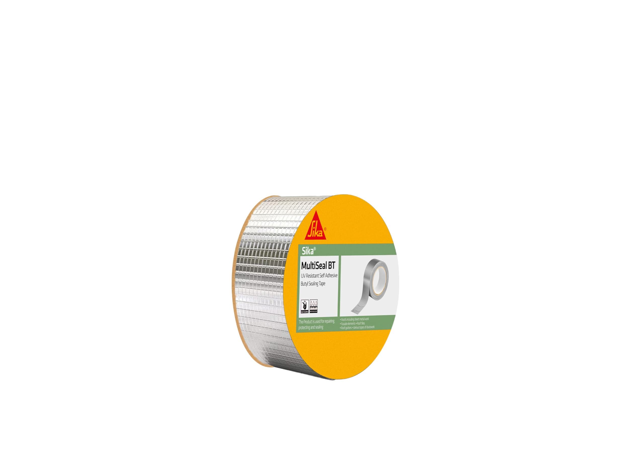 SIKA – Butyl waterproofing tape MultiSeal BT – Weatherproof – Seals out water and draughts – Rubber tape for pipe cracks – 5 cm x 5 m – Silver