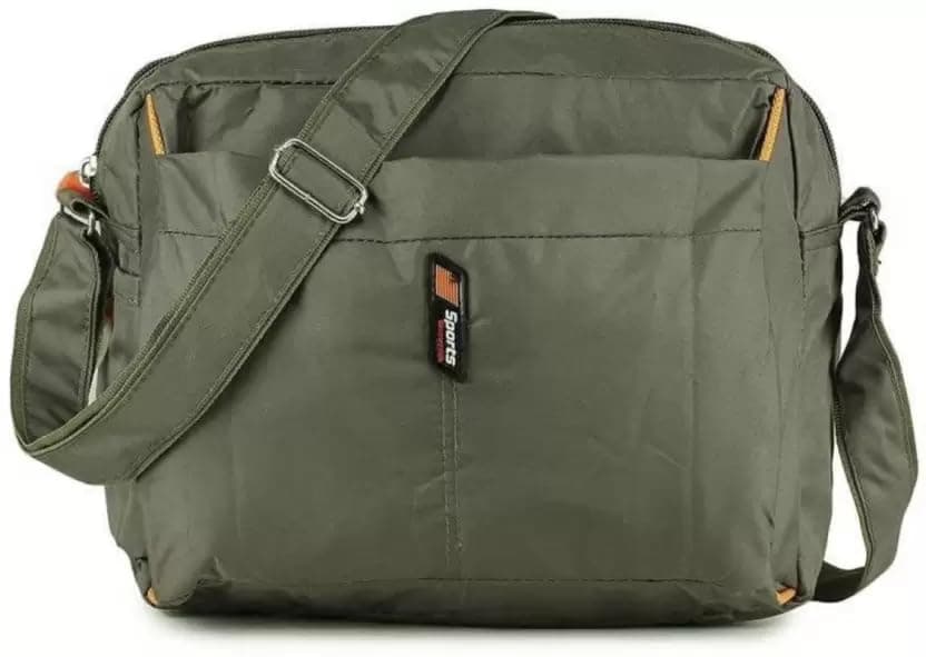 TRUE CHOICE Stylish Unisex Crossbody Sling Bag for Men & Women | Durable Messenger Side Bag with Adjustable Strap & Multi-Pocket Design | Ideal for Travel, Office, College & Daily Use (Green)