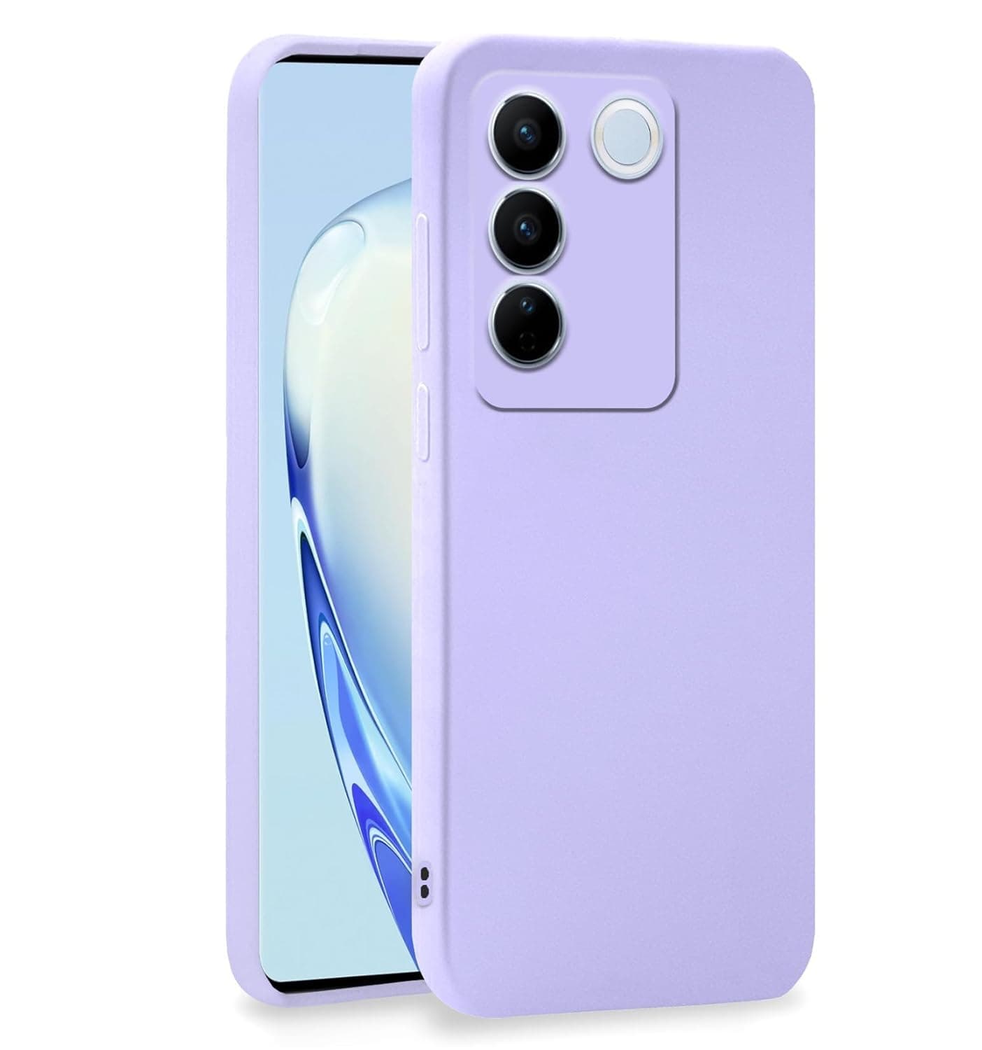 Pikkme Vivo V27 / V27 Pro 5G Back Cover Soft Matte Liquid Silicone TPU | Camera Protection | Shockproof Slim Back Case for Vivo V27 / V27 Pro 5G (Purple)