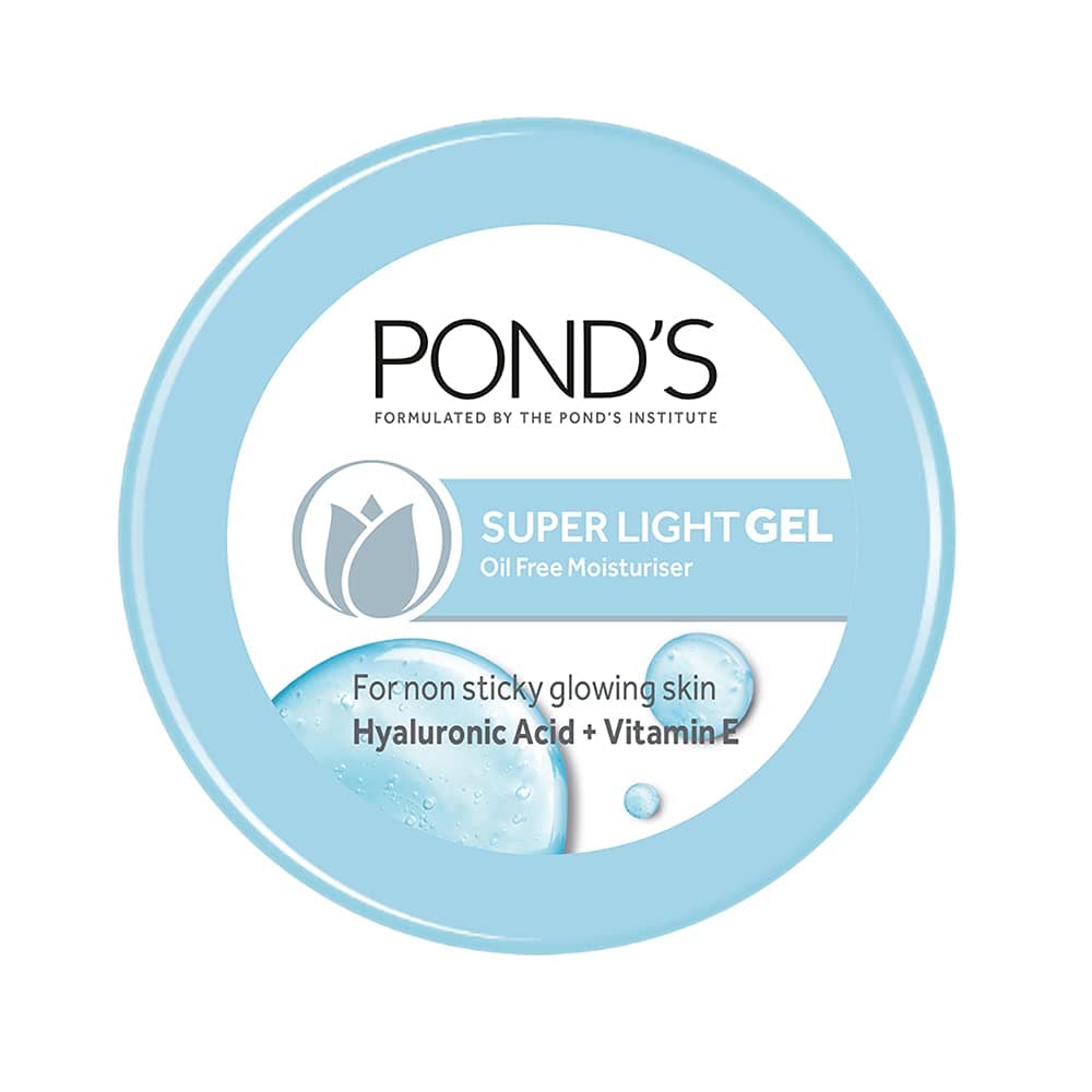 POND'S Super Light Gel Oil Free Face Moisturizer 147 g, With Hyaluronic Acid & Vitamin E for Fresh Glowing Skin & 24 hr Hydration - Daily Use