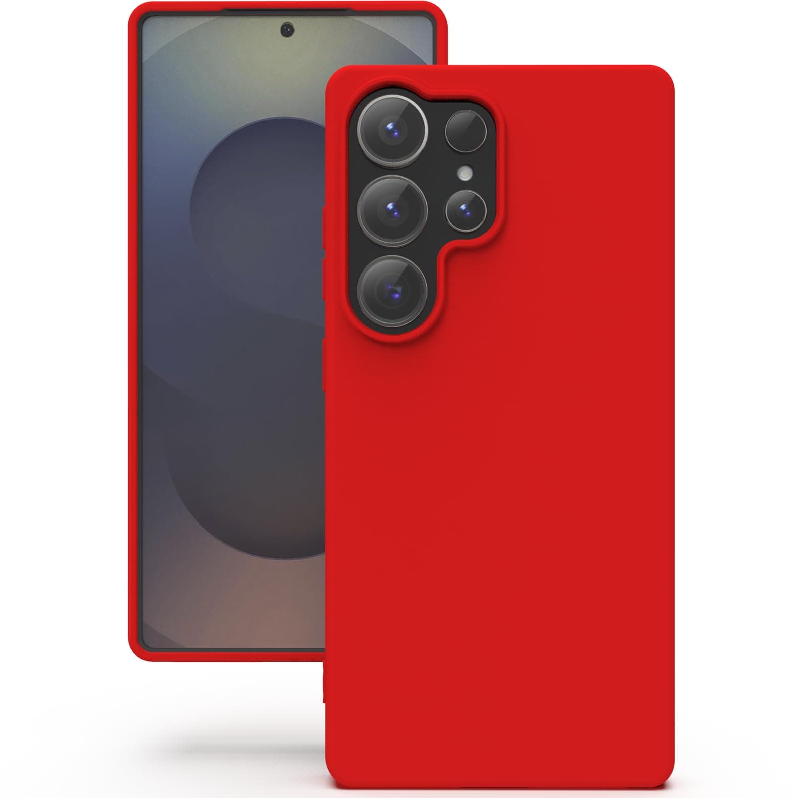 YATWIN Silicone Back Case for Samsung Galaxy S25 Ultra, Soft-Touch Phone Back Cover for Samsung Galaxy S25 Ultra - Red