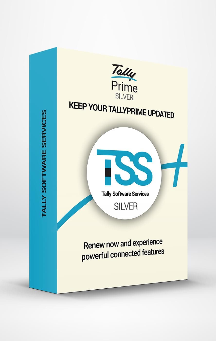 Tally Software Services (TSS) - Silver. Subscription for e-Way Bills, e-Invoice, Online Reports, Banking & Payment feature on your existing TallyPrime Silver license. (Email Delivery In 2 Hours) Existing Tally Prime Silver Subscription needed.