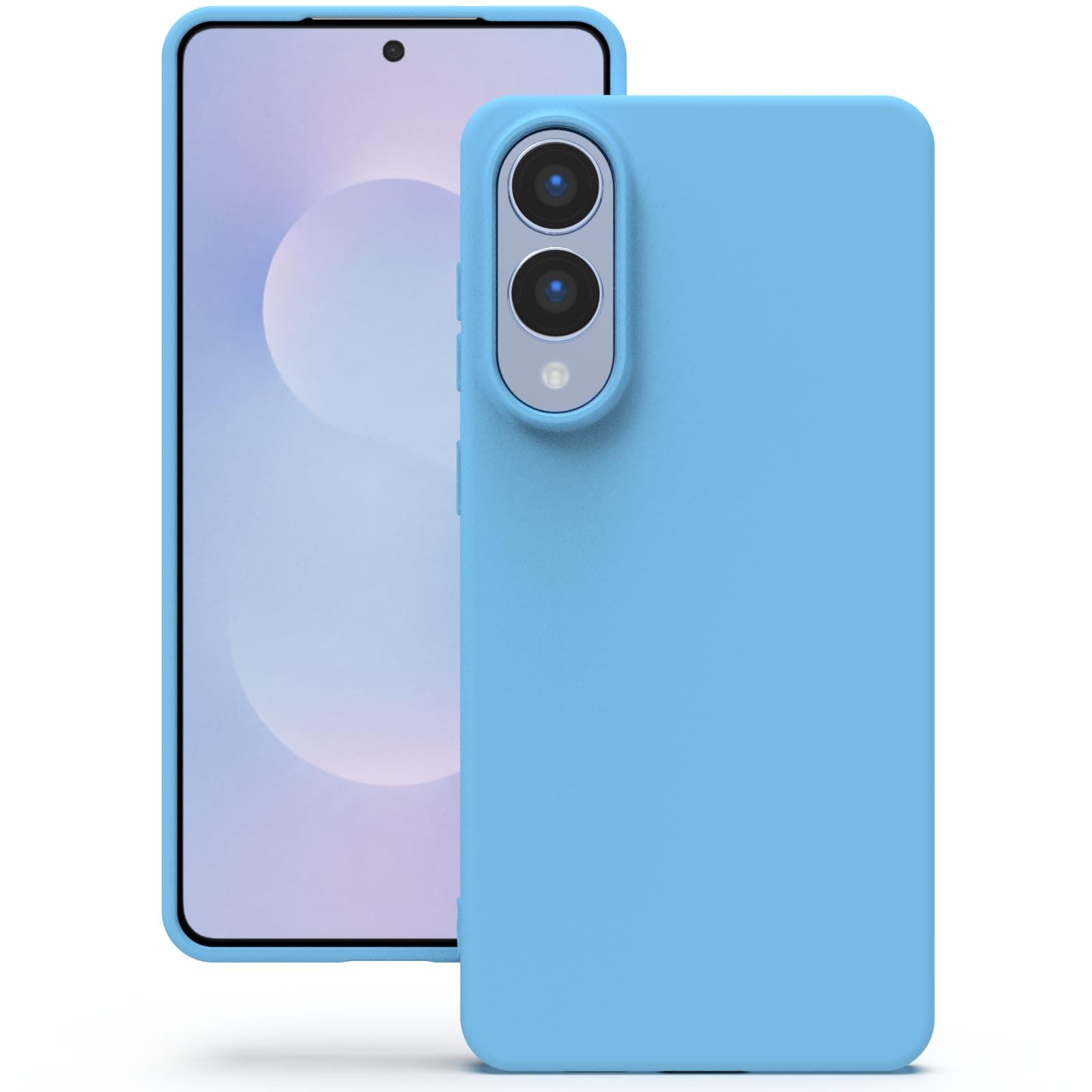 YATWIN Silicone Case for Samsung Galaxy S25 FE 4G, Soft-Touch, Shockproof, DustProof, Antiskid Phone Cover for Samsung Galaxy S25 FE - Sky Blue
