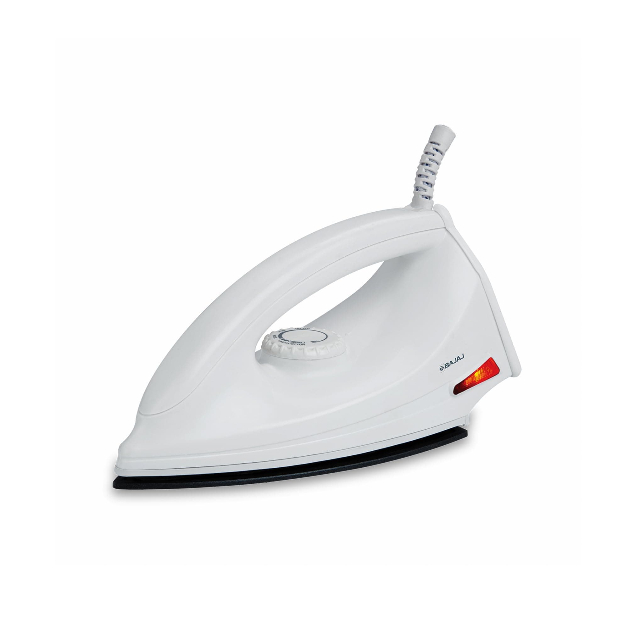 Bajaj DX-6 1000 Watts Dry Iron | Advance Soleplate And Anti-Bacterial German Coating Technology | Thermol Fuse Safety | Auto Shut-Off | Cool Touch Body | 2 Yr Warranty 【White】