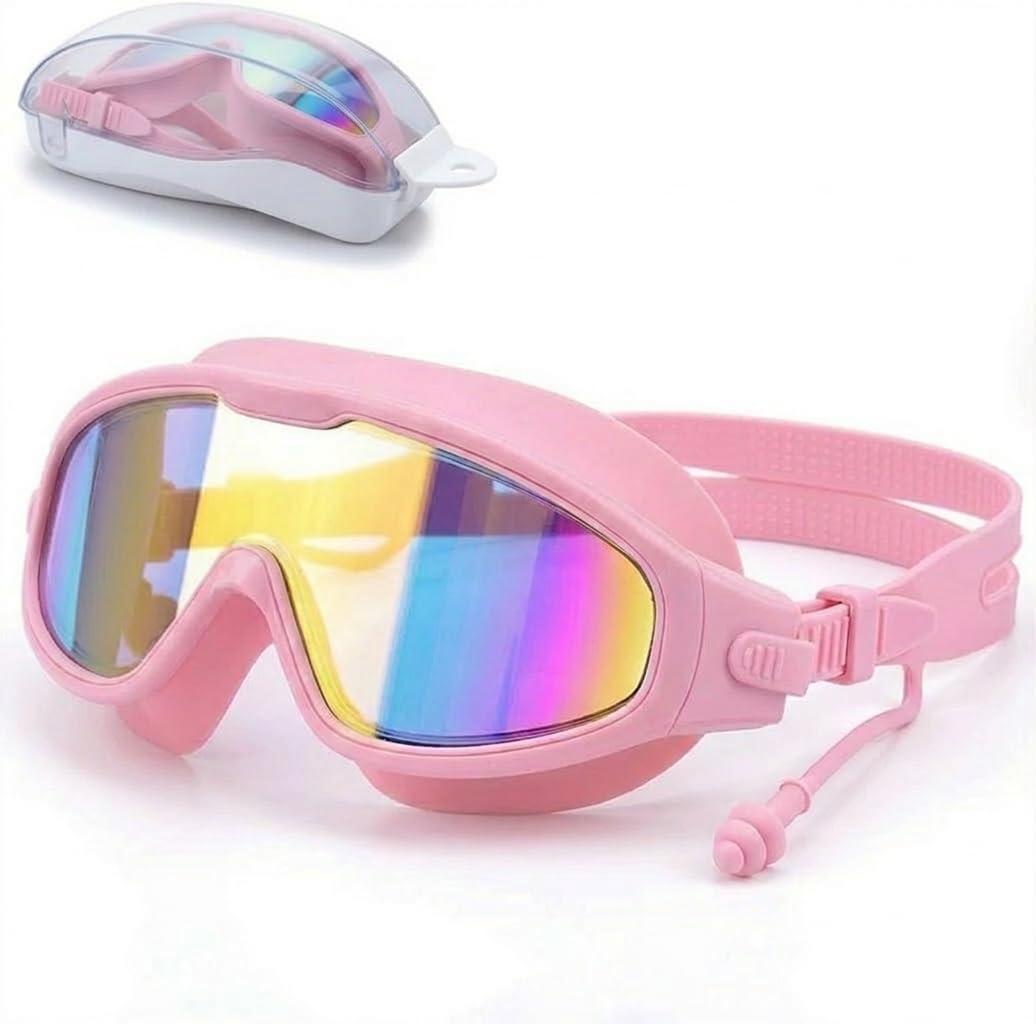 Svaxen Swimming Goggles for Men Women – Anti Fog UV Protection Leak Proof Swim Glasses with Wide Vision Adjustable Strap – Perfect for Pool Training Beach Snorkeling Water Sports (Pink)
