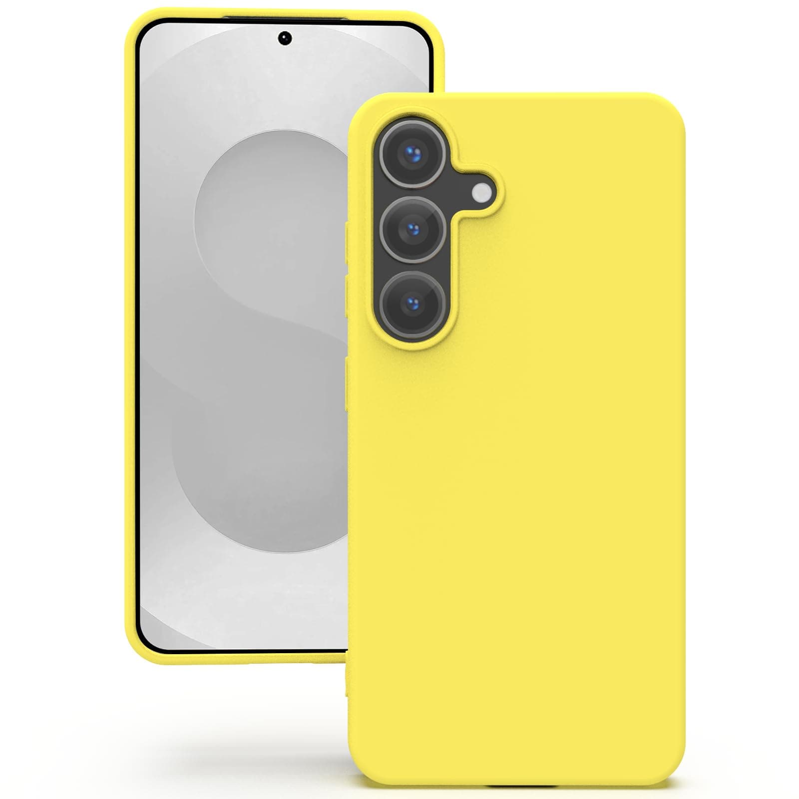 YATWIN Silicone Back Case for Samsung Galaxy S25 Plus, Soft-Touch Phone Back Cover for Samsung Galaxy S25 Plus - Yellow