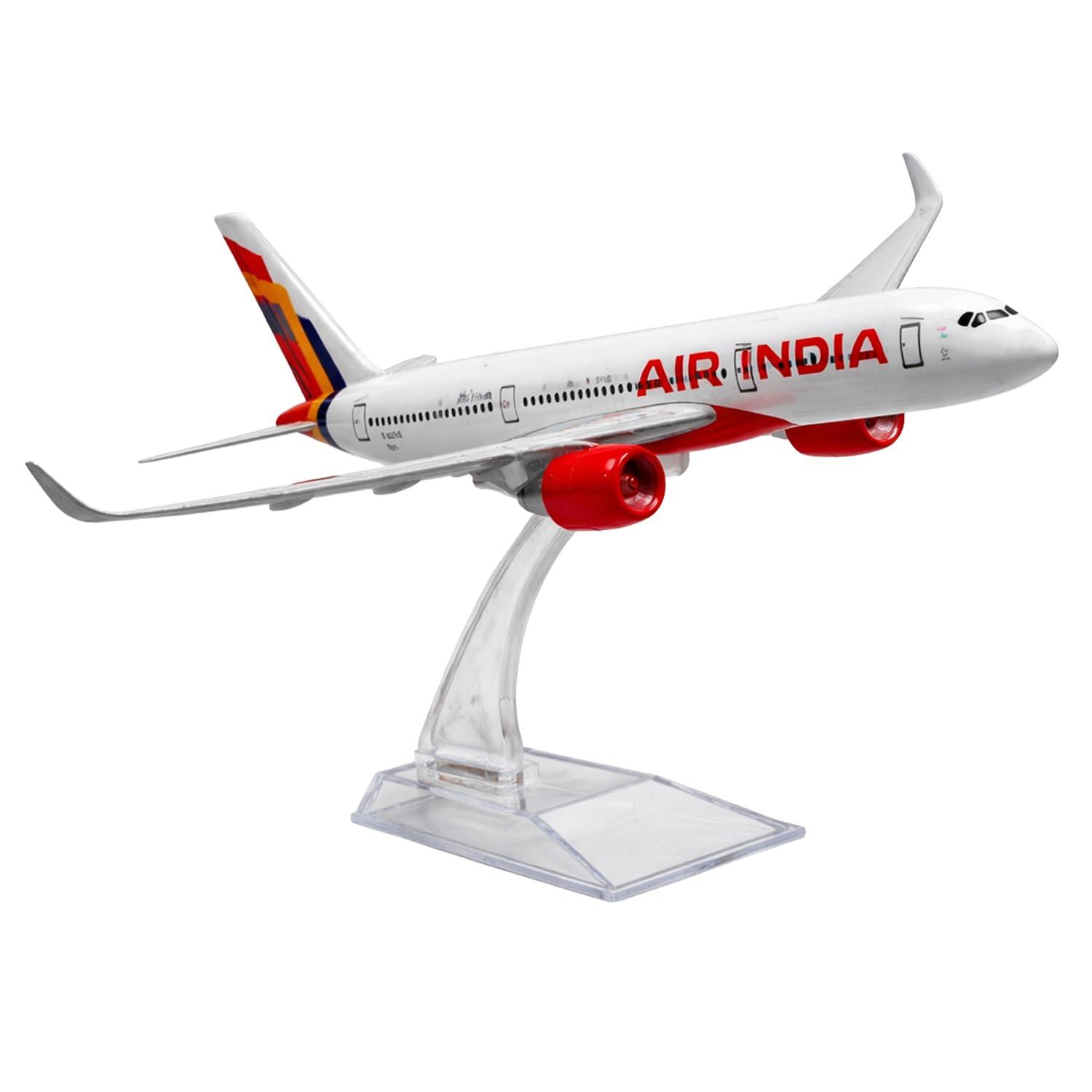 FunBlast Diecast Aeroplane Scale Model - Airplane Miniature Model Only for Display, Size -14 Cm (A350-Air India)