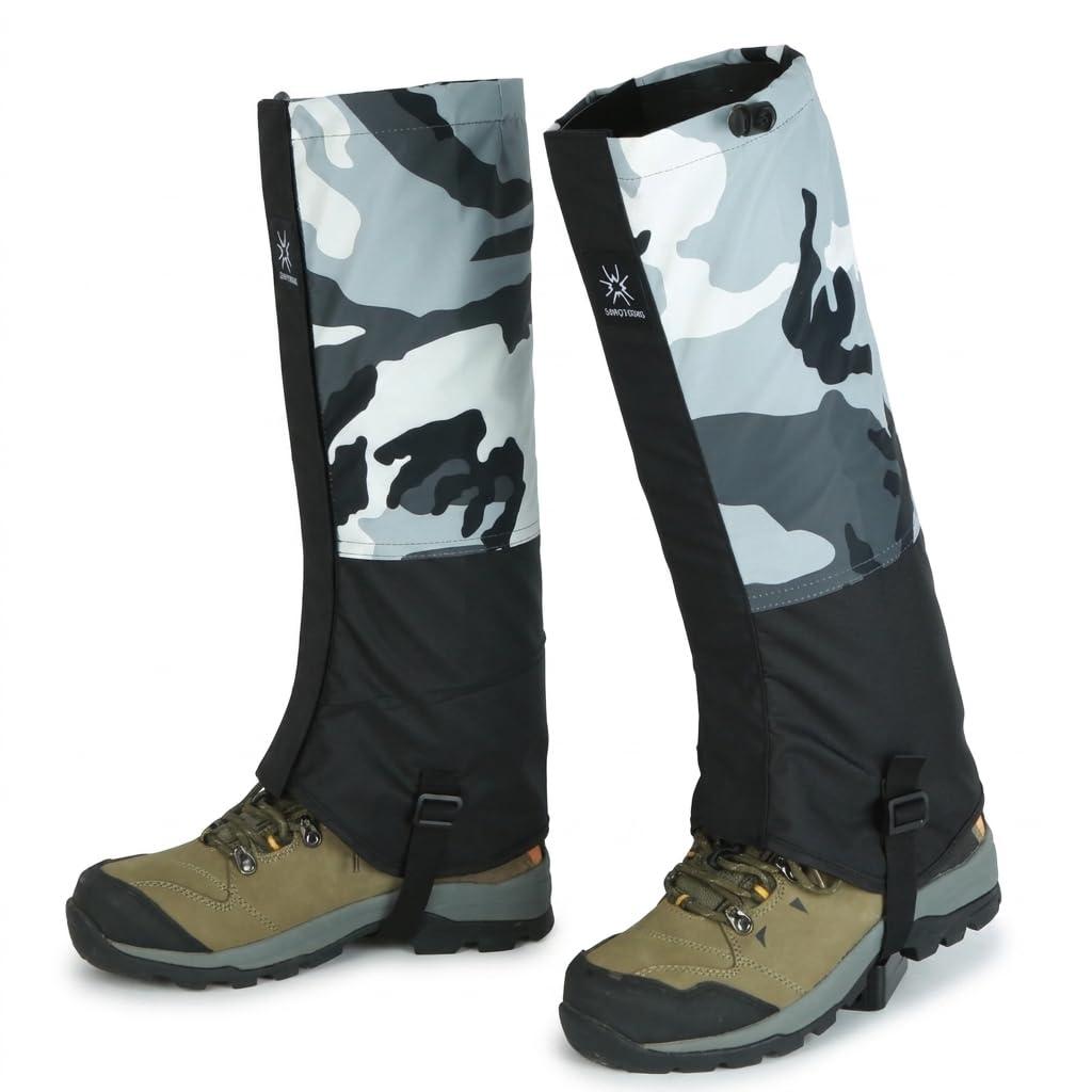 GUSTAVE® Adjustable Waterproof Leg Gaiters for Men Women Compatible with Lightweight Hiking Boot Gators Delivering Breathable Gear for mud Snow Mosquito Protection and Reliable Travel in Terrain