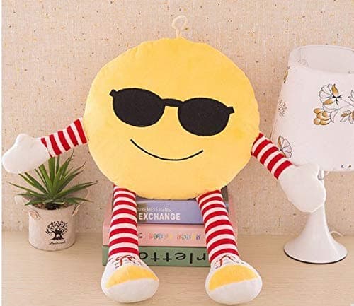 HUG 'n' FEEL SOFT TOYS Emoji Pillow Soft Toys, Baby Toys, Kids Toy, Toy for Girl, Birthday Gift for Girl/Boys, Kids Toys for Boys/Girl, Miniso Soft Toys, Toys Gift Items, (Cool Emoji Pillow)