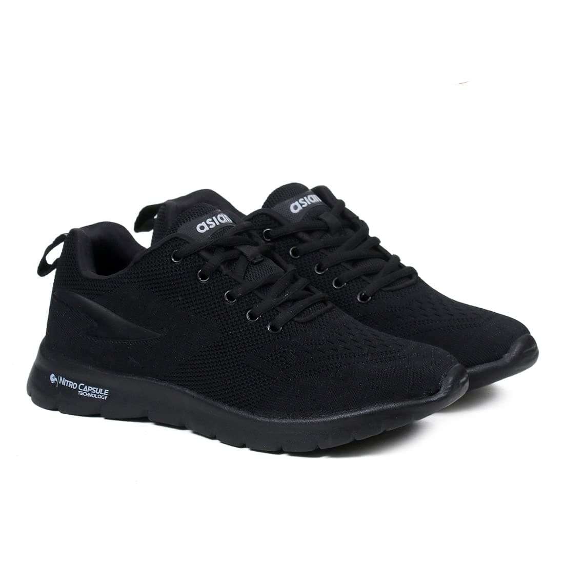 ASIAN Delta-21 Men's Eva Sole for Extra Jump I Casual & Sports Shoes for Men & Boys Black,UK 10