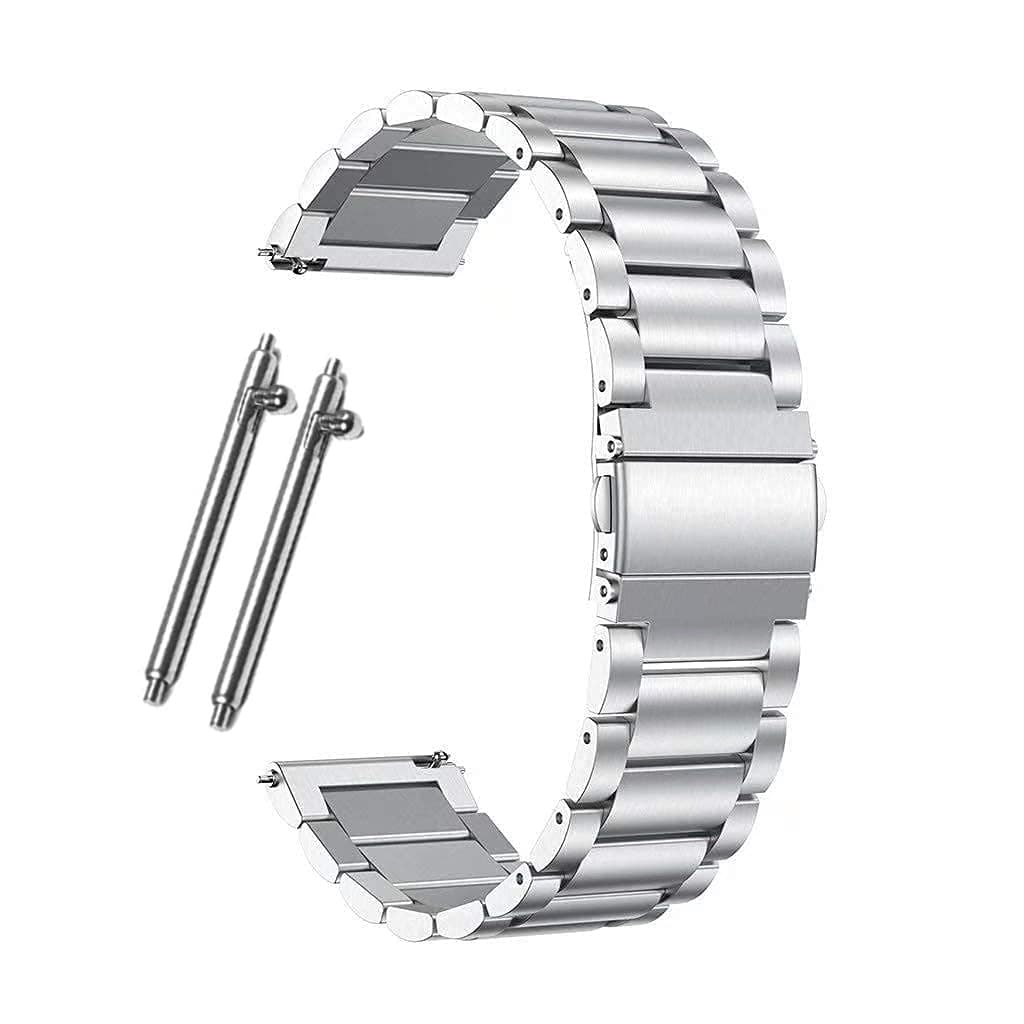 ADAMO 22Mm Watch Strap Compatible For Phoenix Ultra/Phoenix/Pulse 2/Xtend Pro/Xtend Call And All 22Mm Wristwatch And Smartwatches, Silver
