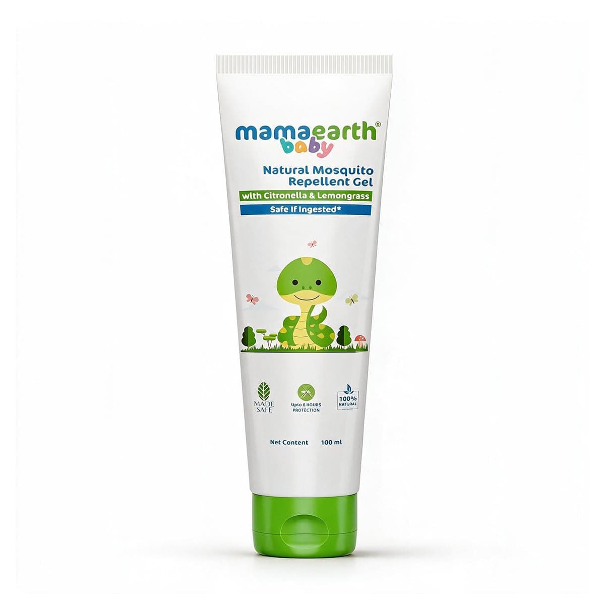 Mamaearth Natural Mosquito Repellent Gel - 100ml |DEET Free | Protects from Dengue, malaria & Chikungunya| Made safe Certified | Protection from Mosquitoes | Safe if ingested
