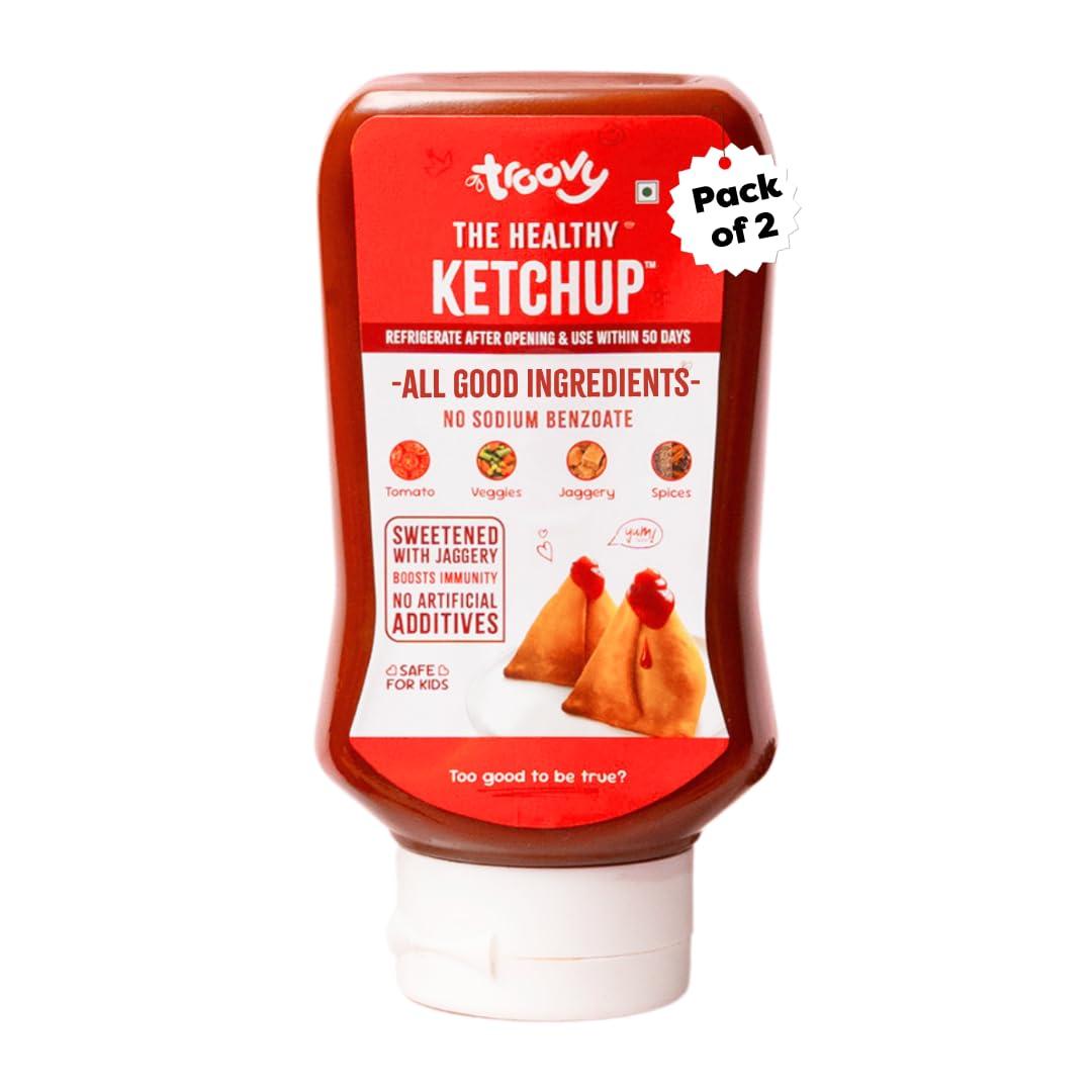 Troovy Sauce Dip Spread (2 Tomato) | 100% Chemical Free | No Preservatives | No MSG | No Trans Fat | No Processed Sugar | All Natural Ingredients | 680 gm (Pack of 2)