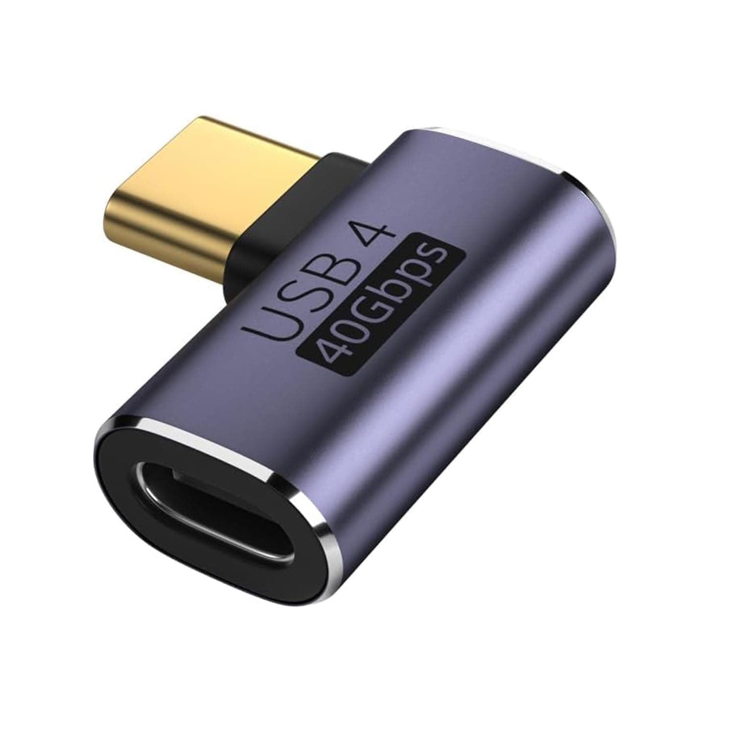 Tobo Right Angle USB-C Adapter 40Gbps Data Transfer USB 4.0/Thunderbolt 4 Type C Male to Female Connector Extender for Mobile Phone, Switch, Steam Deck, Tablet, Laptop TD-944CC